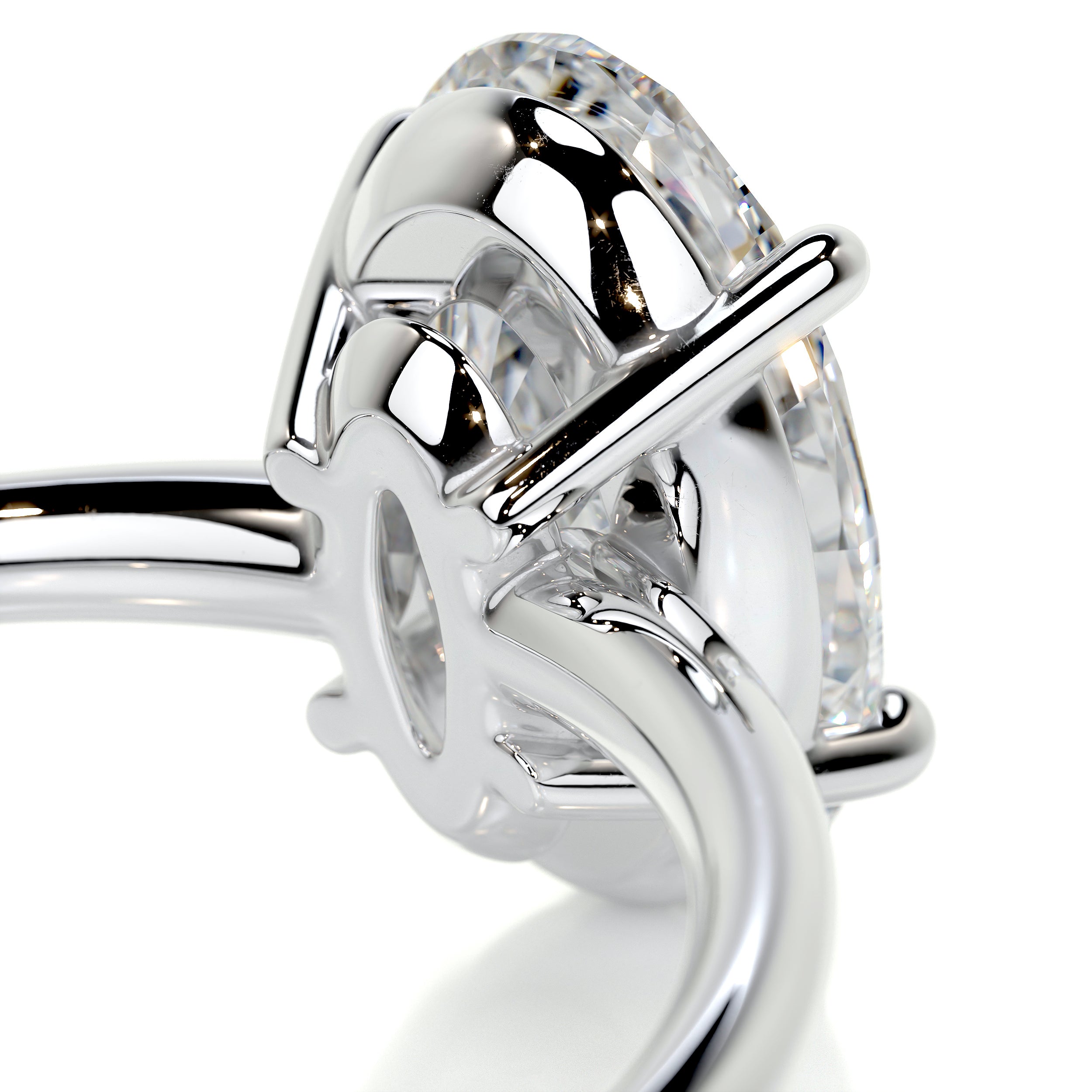 Adaline Diamond Engagement Ring -18K White Gold