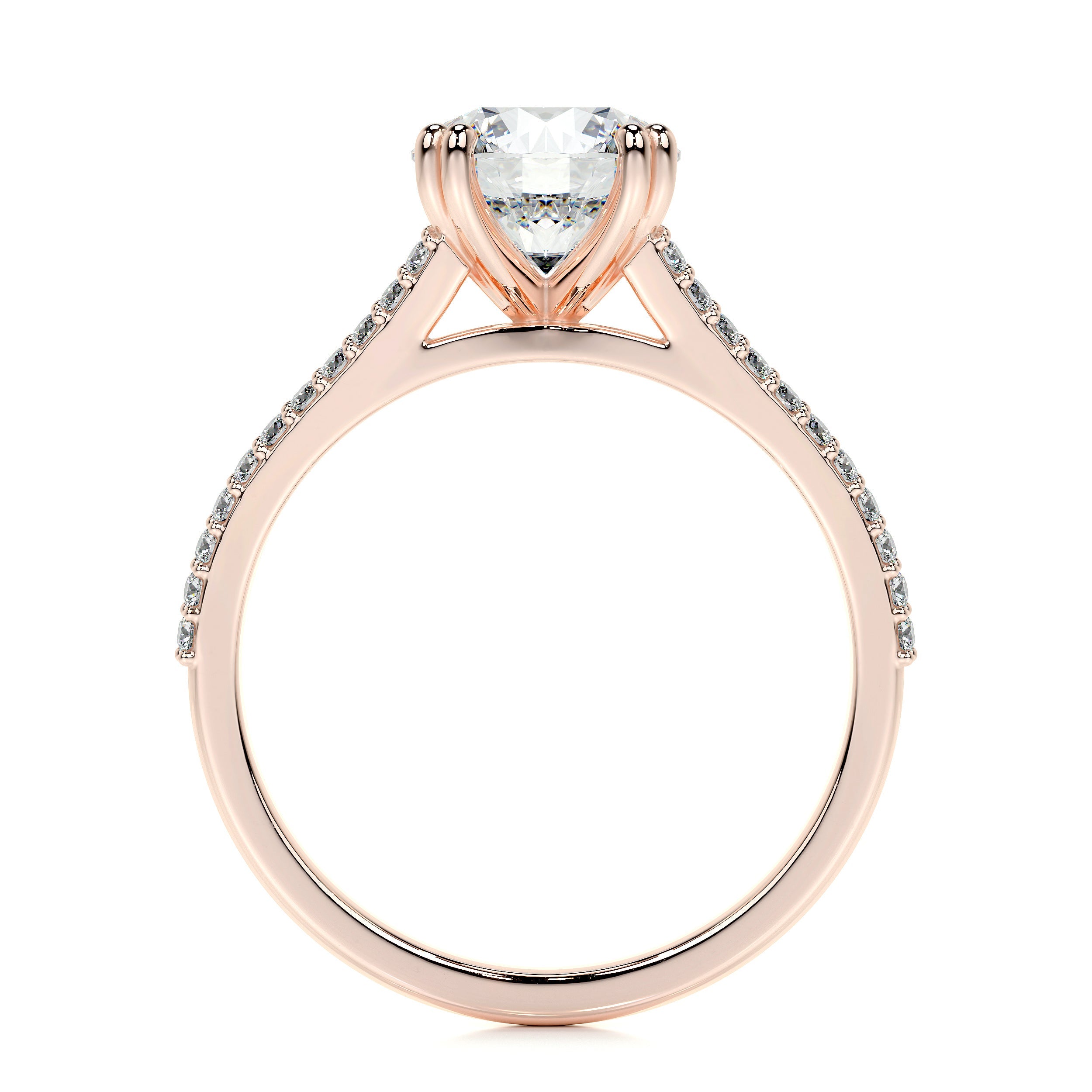 Evelyn Lab Grown Diamond Ring   (2 Carat) -14K Rose Gold