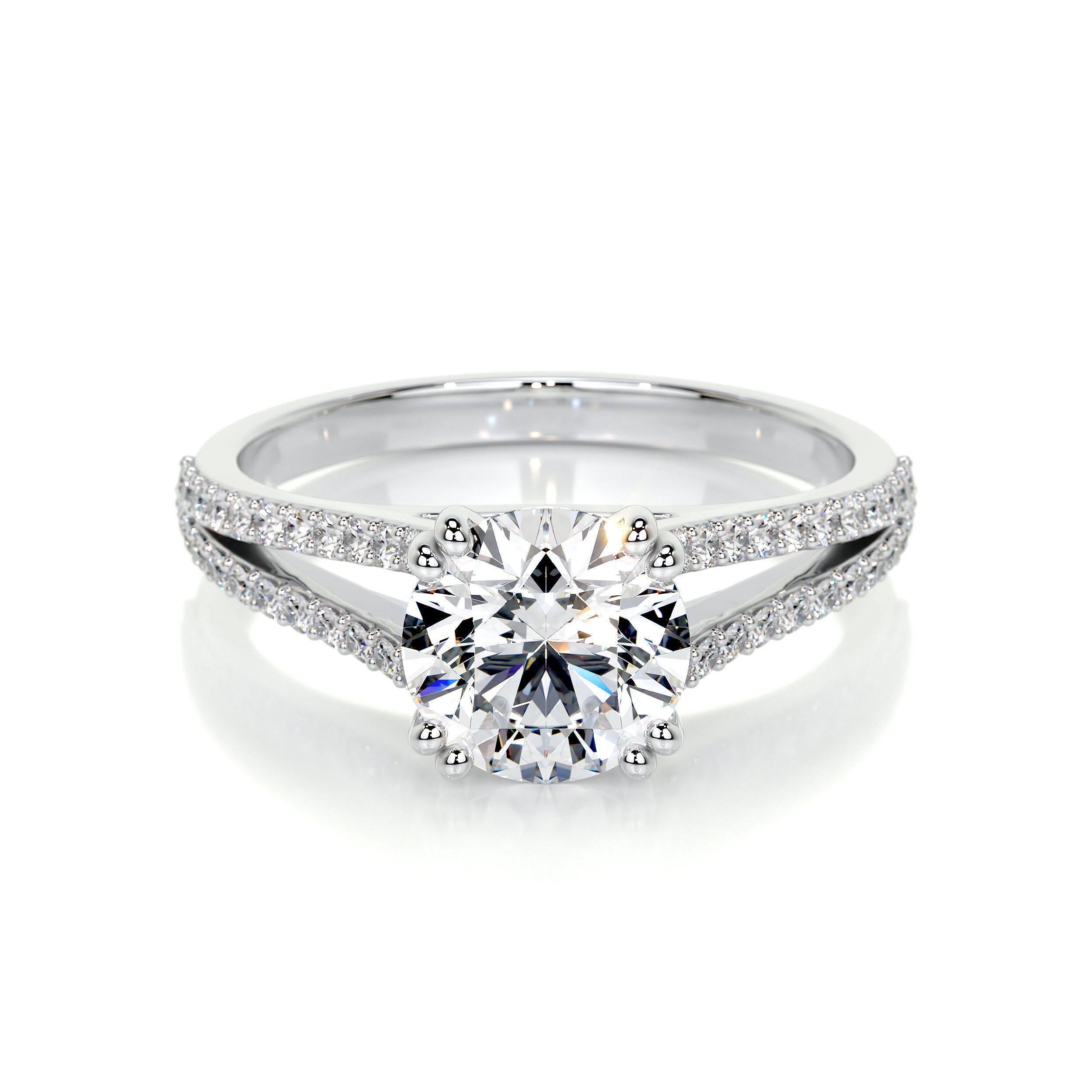 Evelyn Lab Grown Diamond Ring   (2 Carat) -18K White Gold
