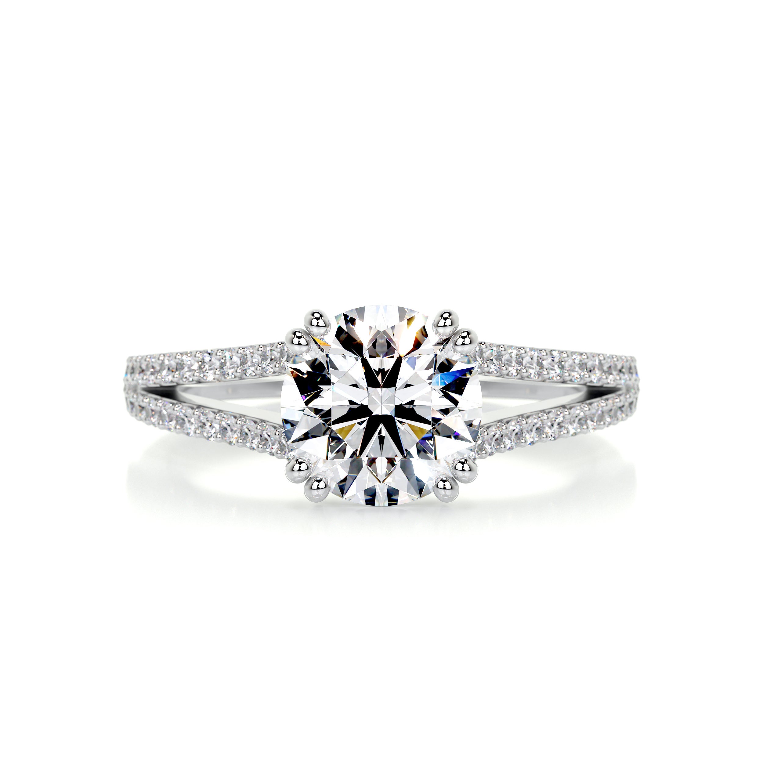 Evelyn Diamond Engagement Ring -14K White Gold