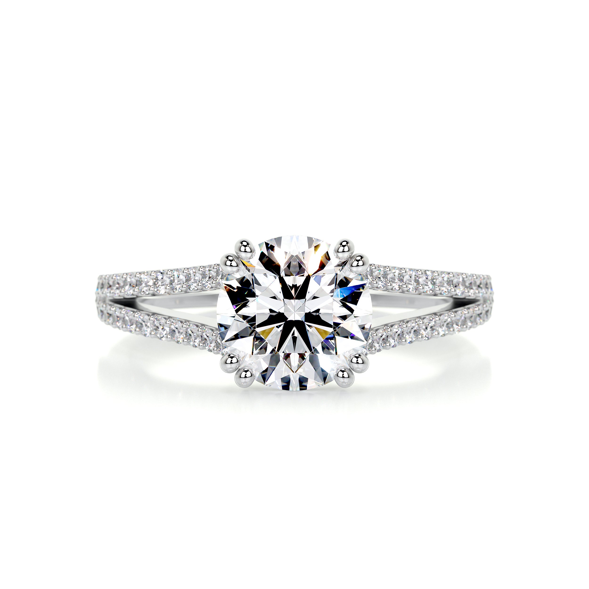 Evelyn Diamond Engagement Ring -18K White Gold