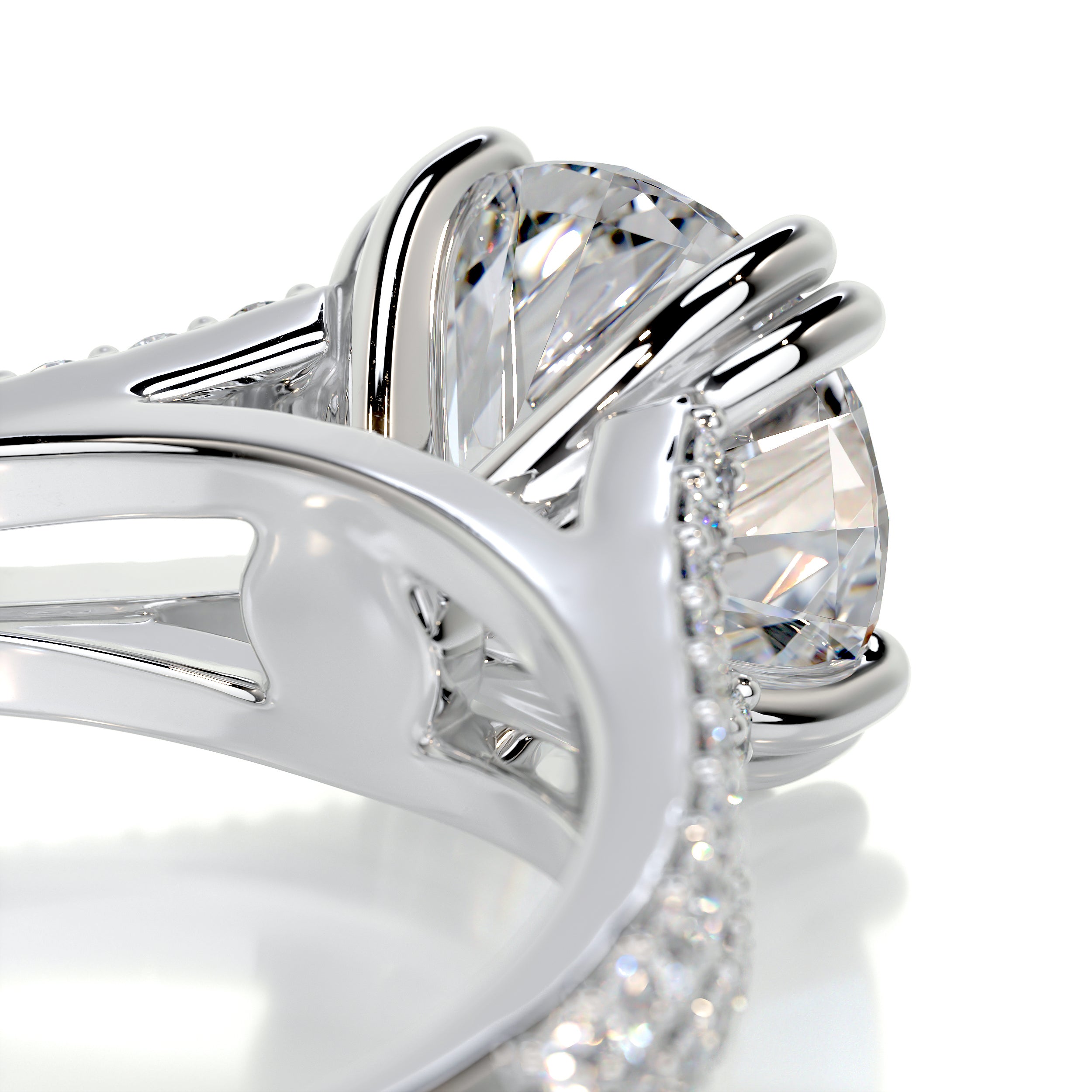 Evelyn Diamond Engagement Ring -14K White Gold