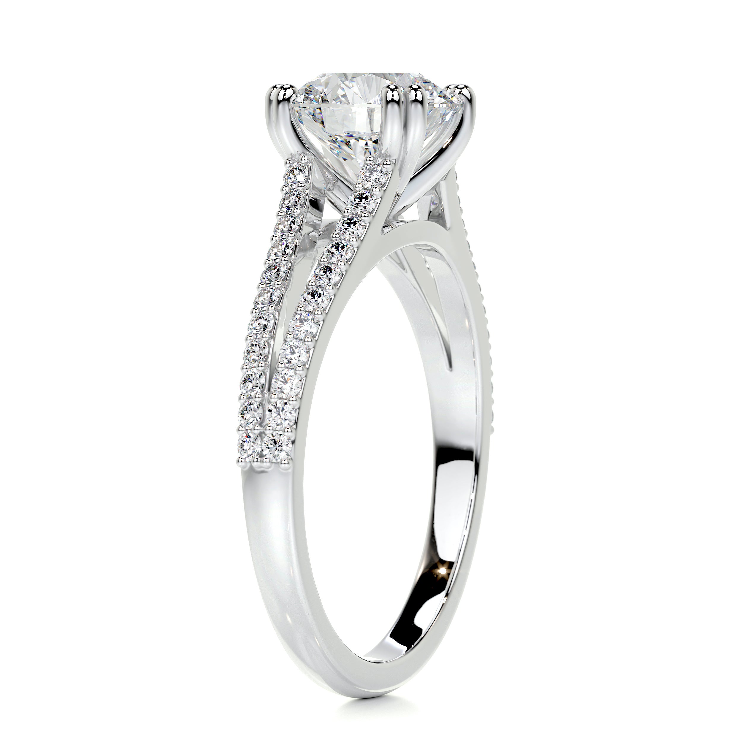Evelyn Diamond Engagement Ring -18K White Gold