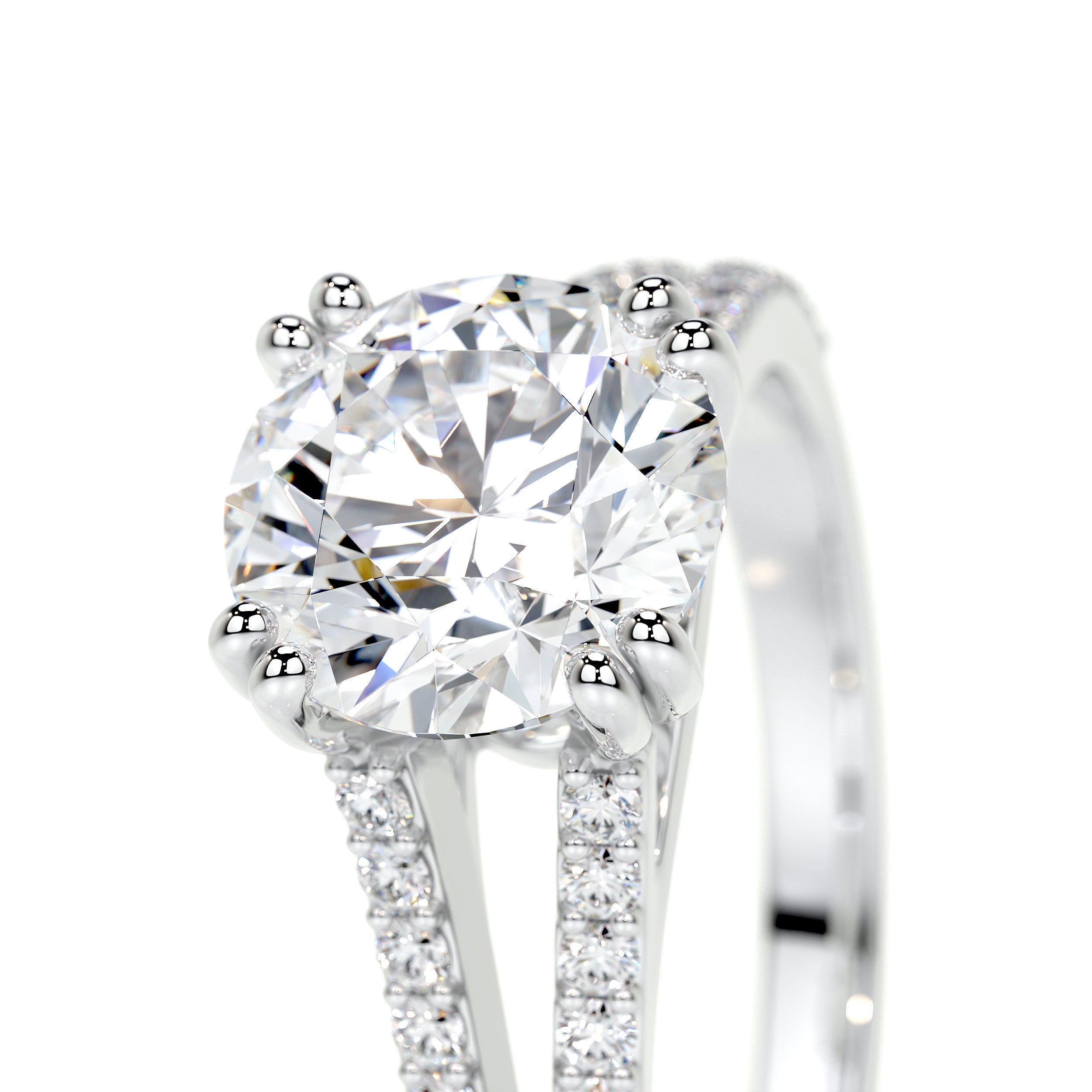 Evelyn Lab Grown Diamond Ring   (2 Carat) -14K White Gold