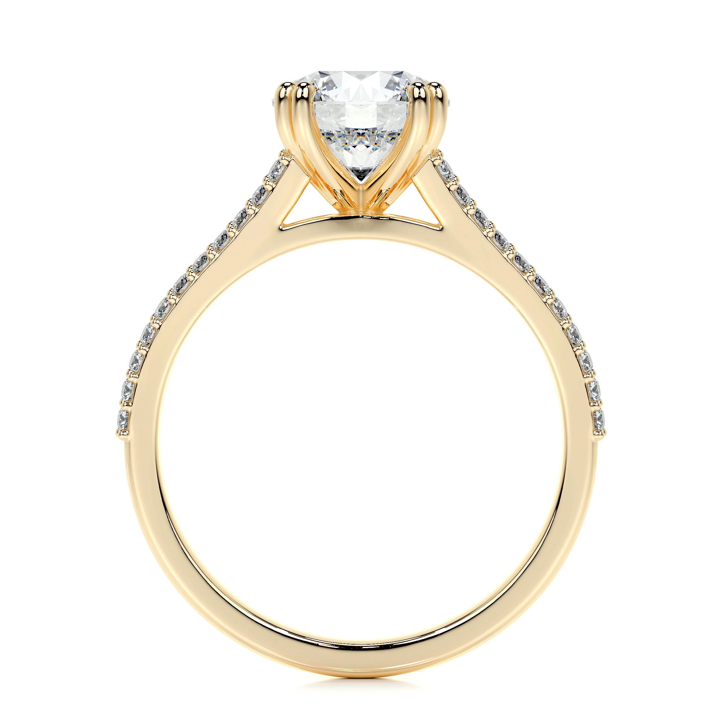 Evelyn Lab Grown Diamond Ring (2 Carat) -18K Yellow Gold
