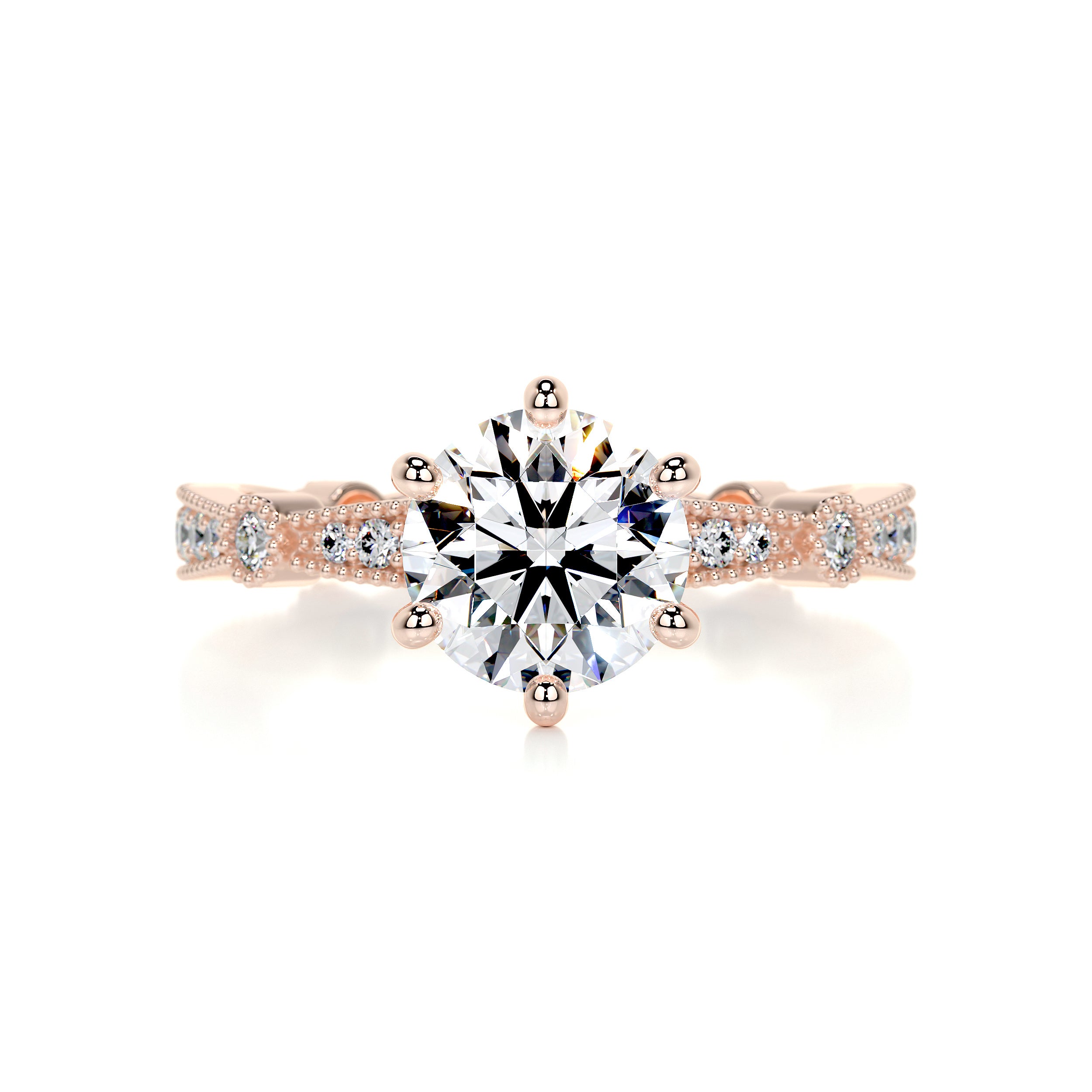 Amelia Diamond Engagement Ring - 14K Rose Gold