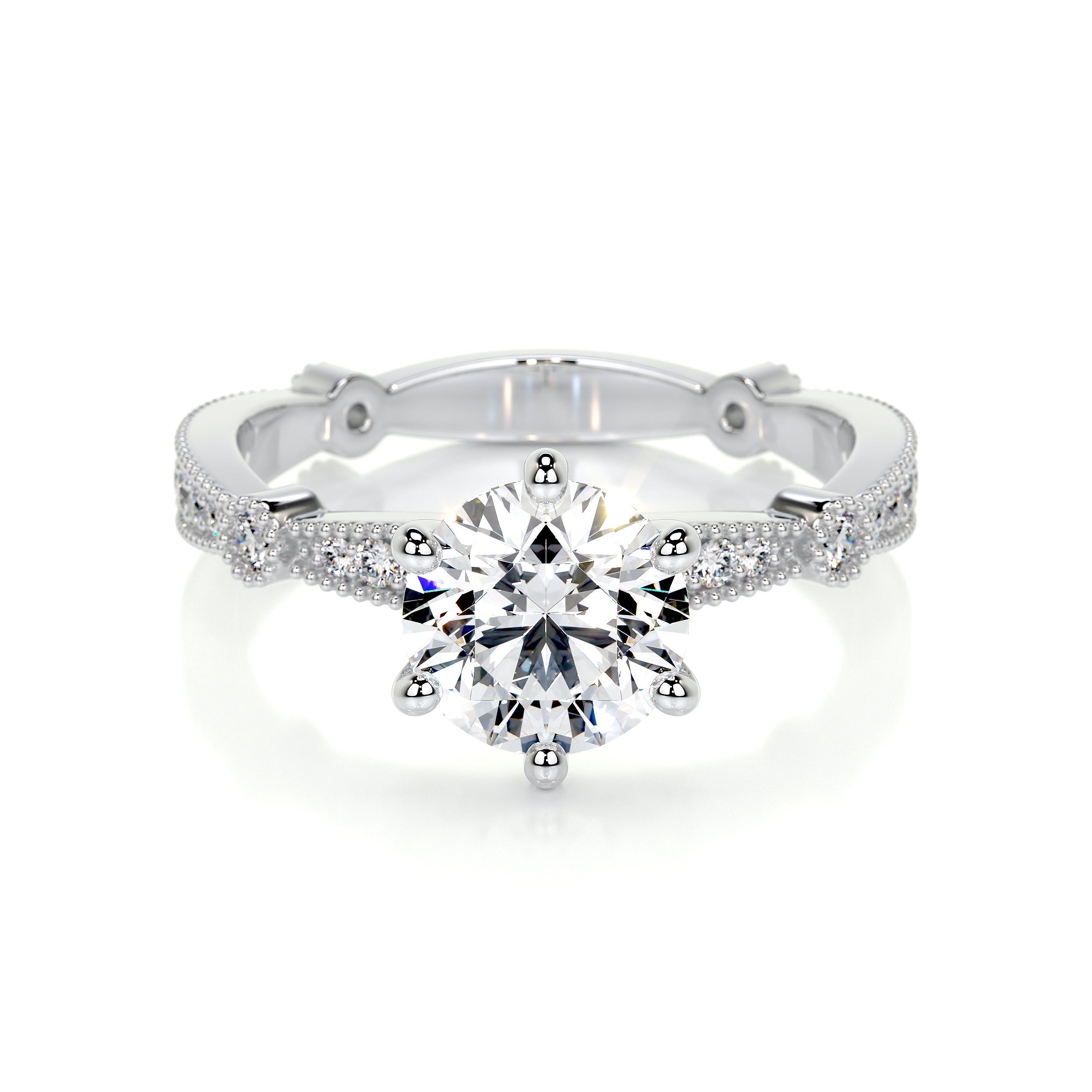Amelia Lab Grown Diamond Ring   (2 Carat) - Platinum