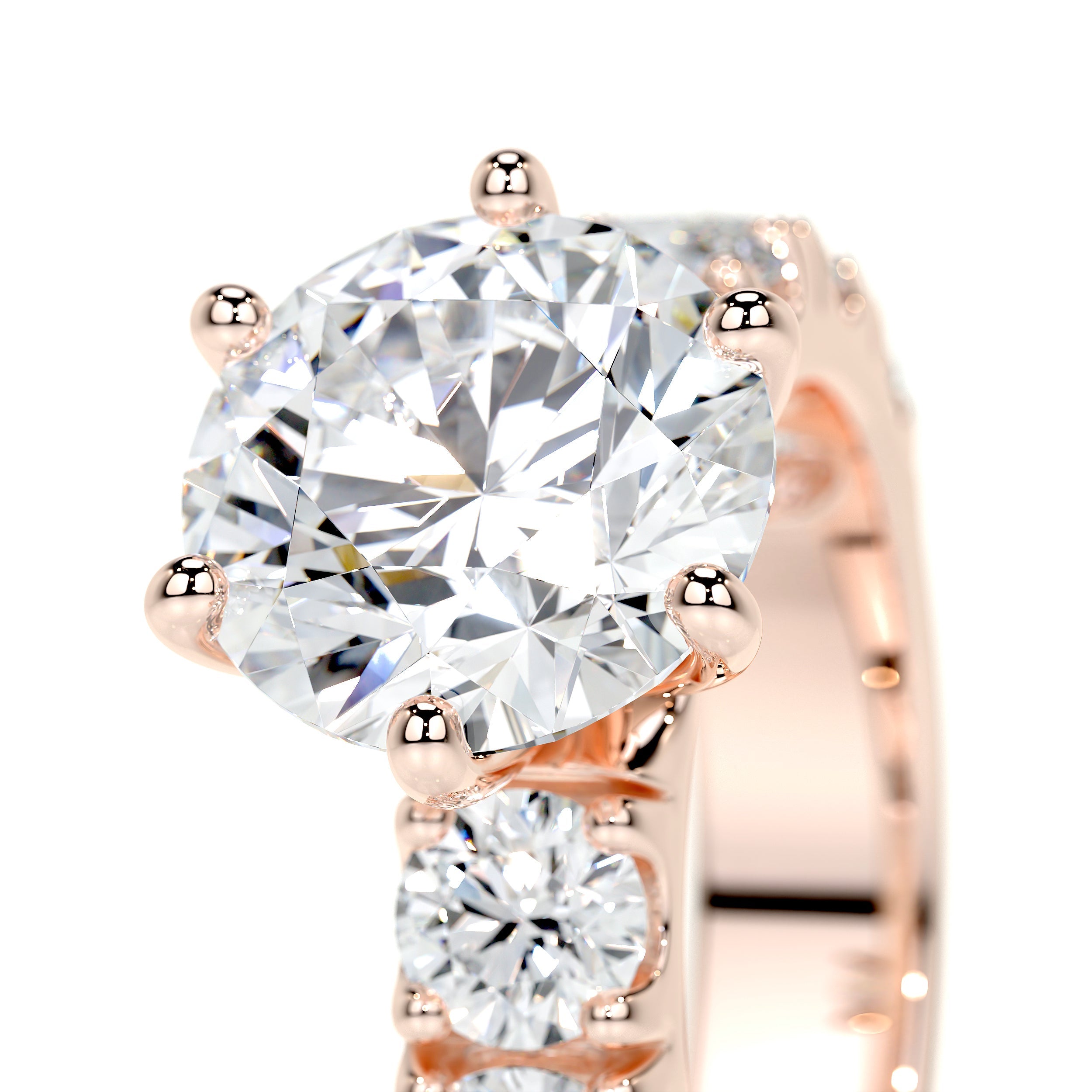 Molly Lab Grown Diamond Ring   (3 Carat) -14K Rose Gold