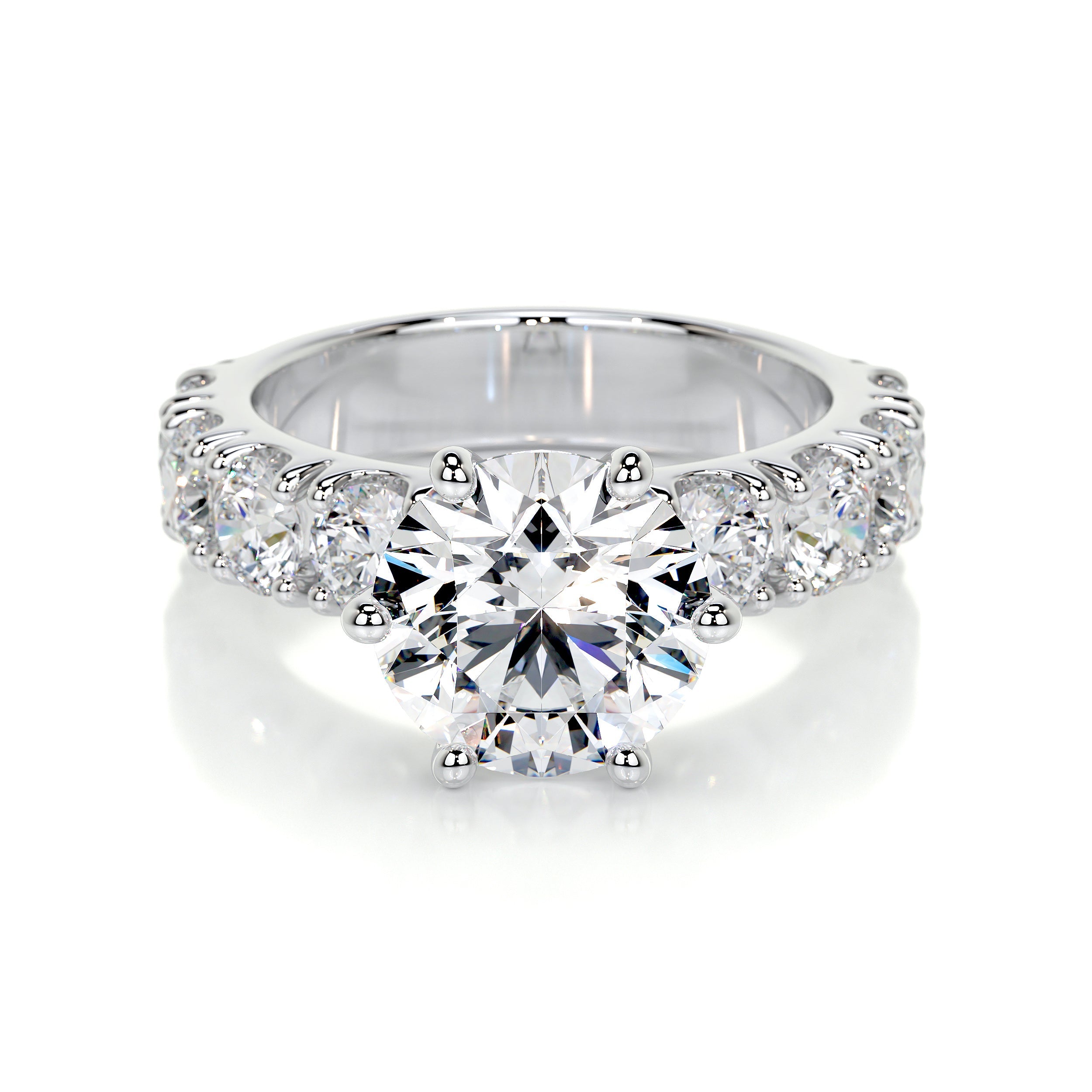 Molly Lab Grown Diamond Ring   (3 Carat) -14K White Gold