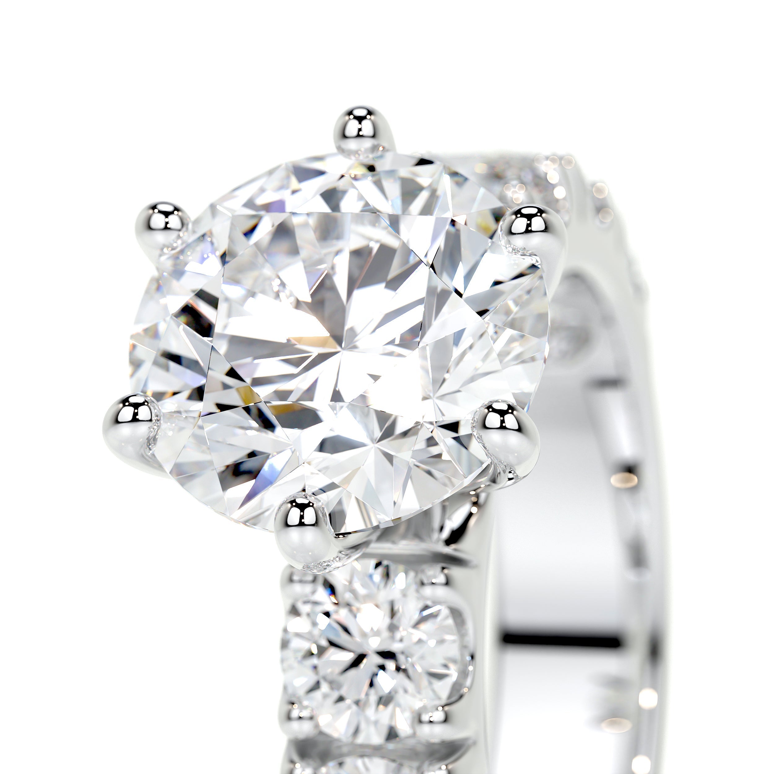 Molly Lab Grown Diamond Ring   (3 Carat) -14K White Gold
