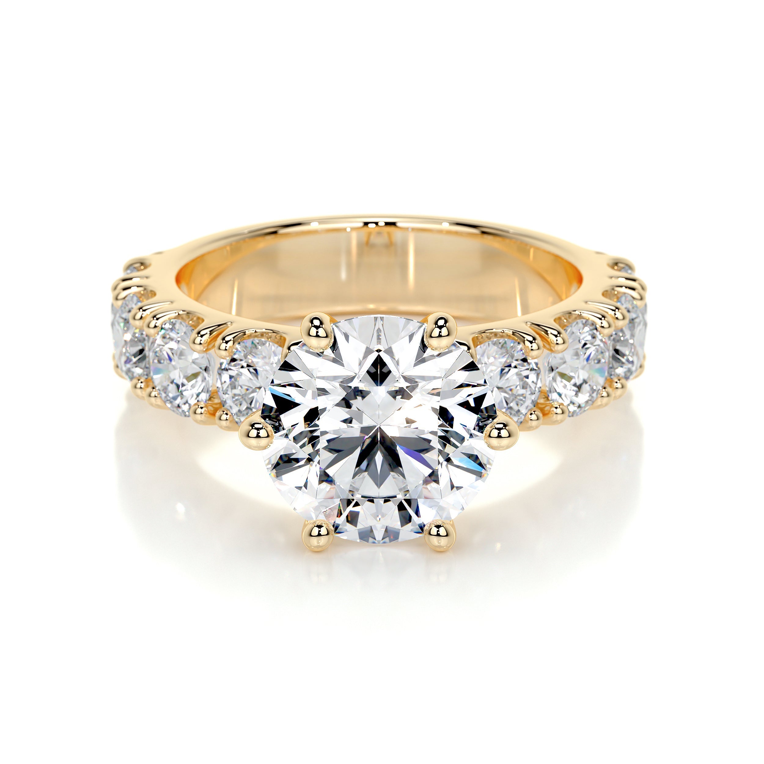 Molly Lab Grown Diamond Ring (3 Carat) -18K Yellow Gold