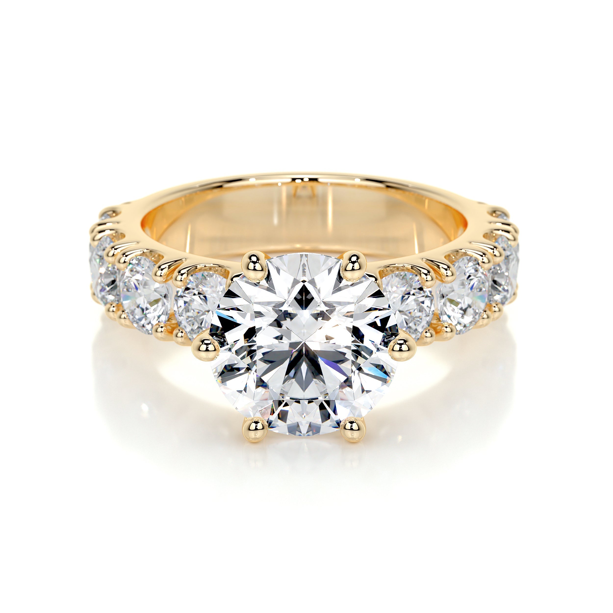 Molly Lab Grown Diamond Ring   (3 Carat) -18K Yellow Gold