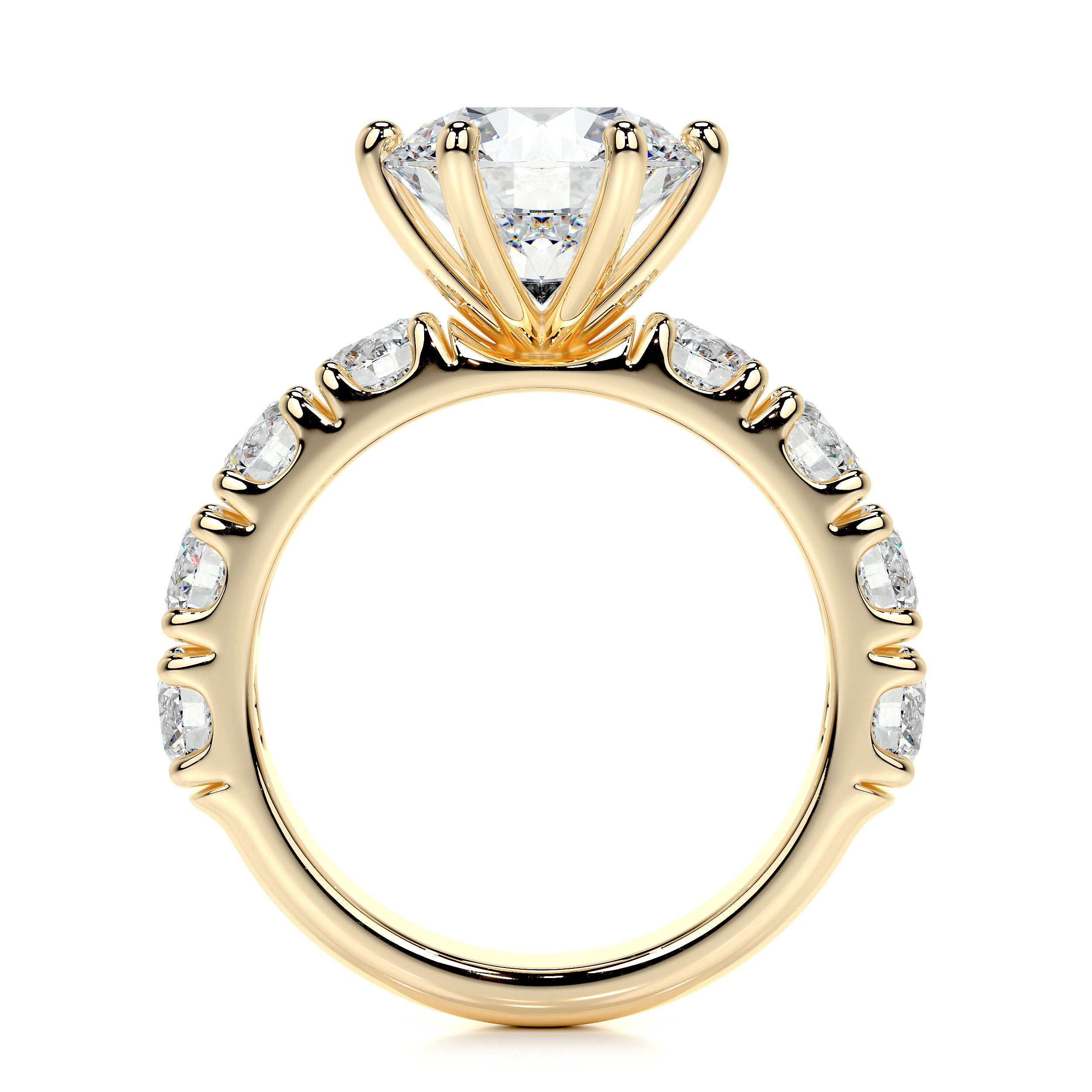Molly Lab Grown Diamond Ring (3 Carat) -18K Yellow Gold