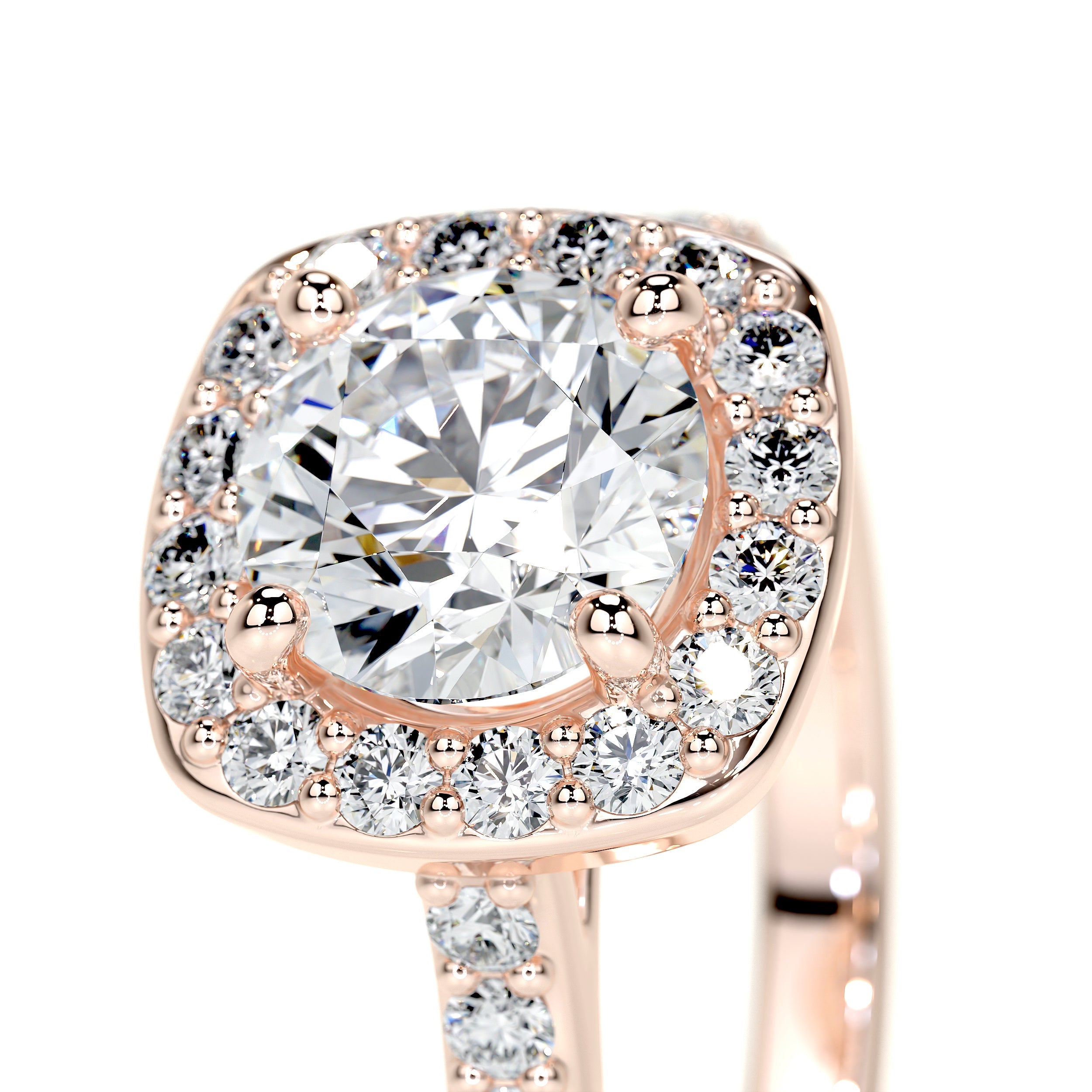 Paisley Lab Grown Diamond Ring   (2 Carat) -14K Rose Gold