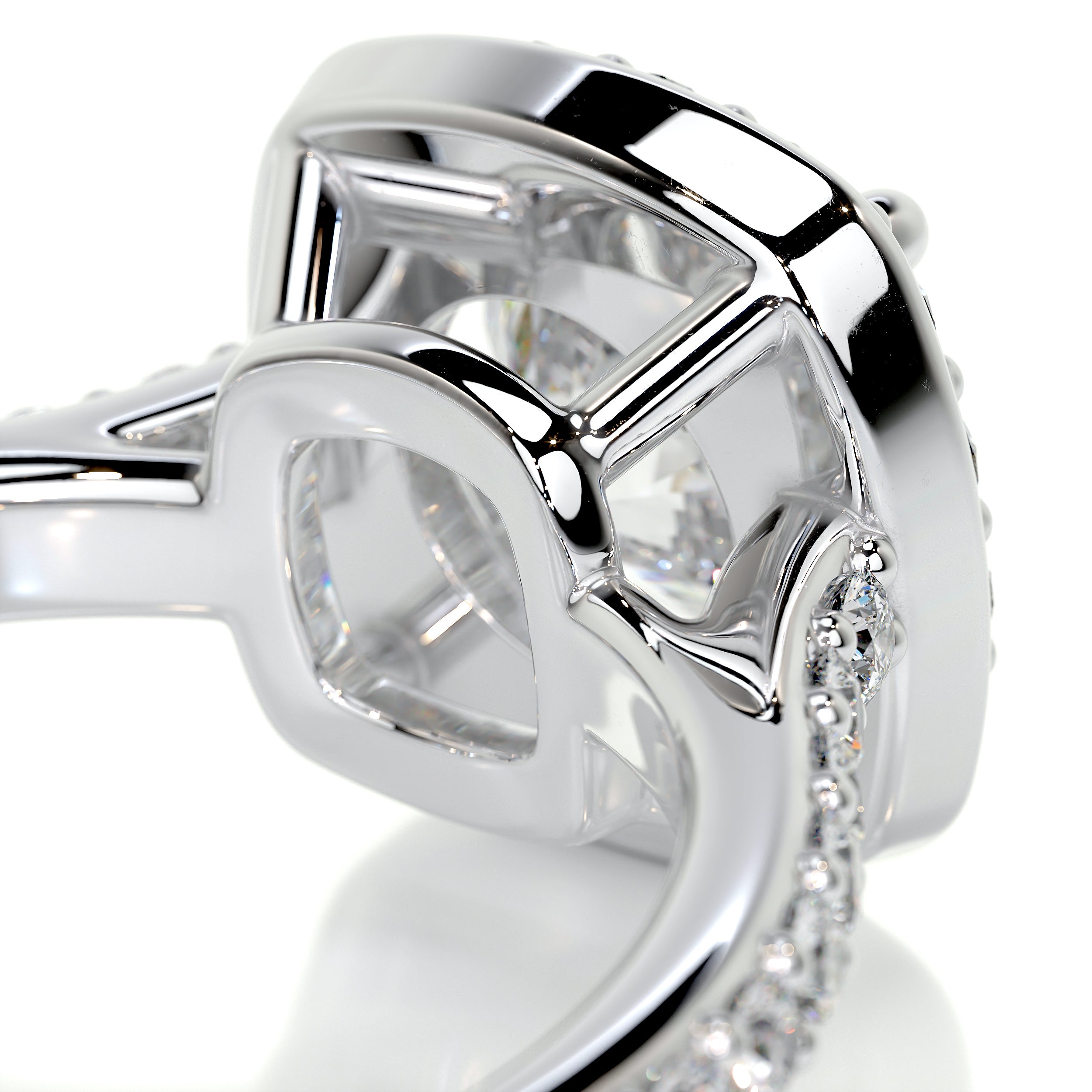 Paisley Diamond Engagement Ring -Platinum