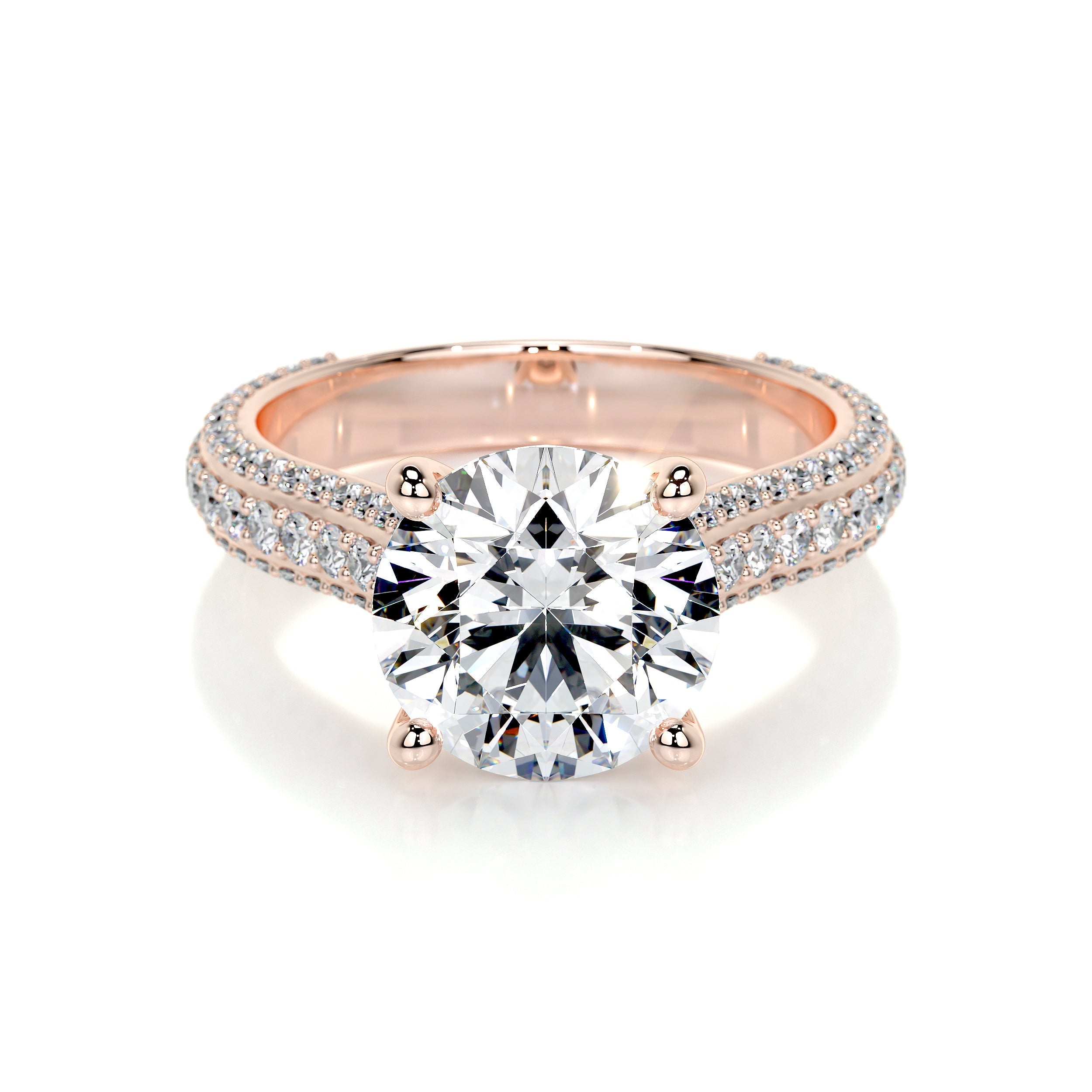 Janet Lab Grown Diamond Ring (3.5 Carat) -14K Rose Gold