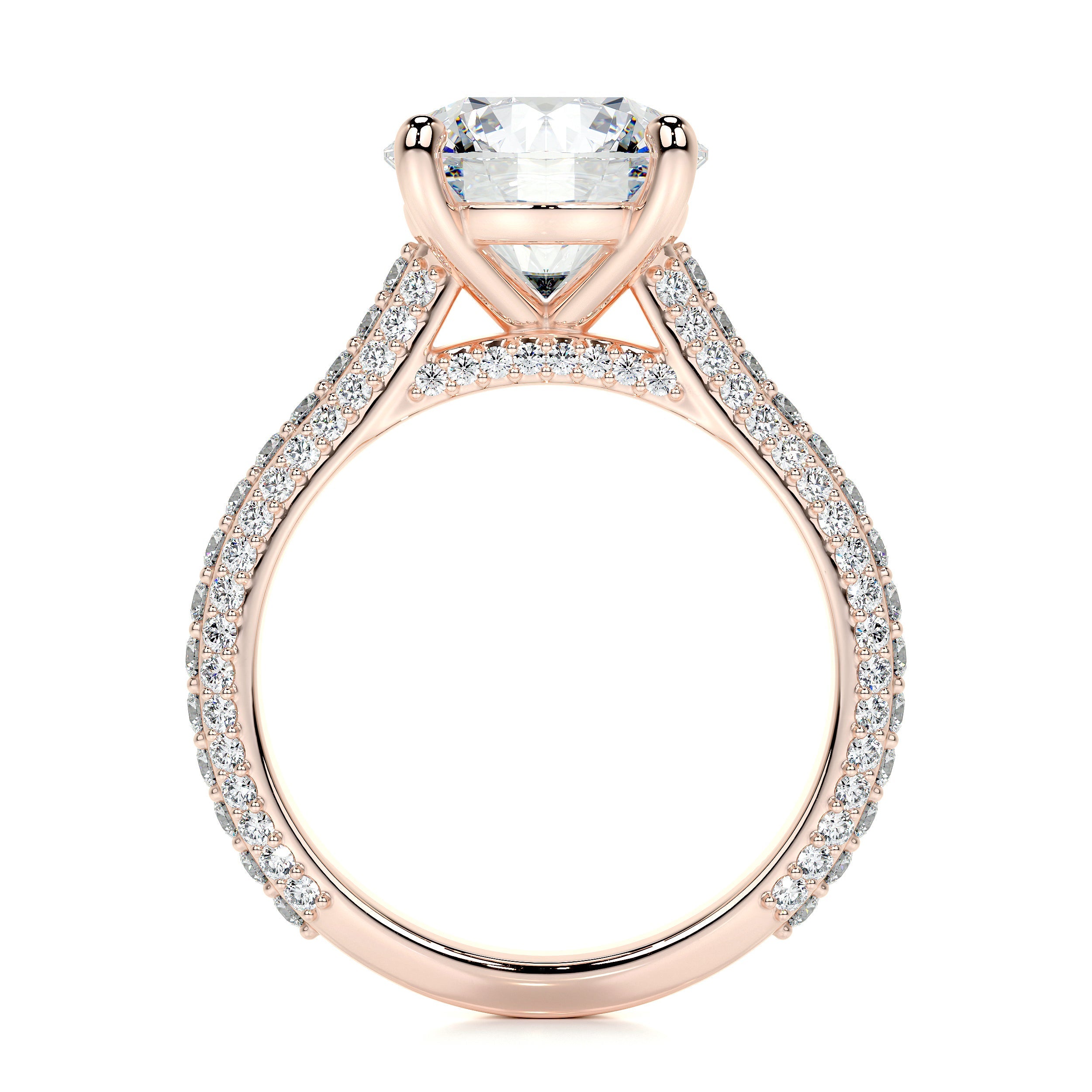 Janet Lab Grown Diamond Ring (3.5 Carat) -14K Rose Gold