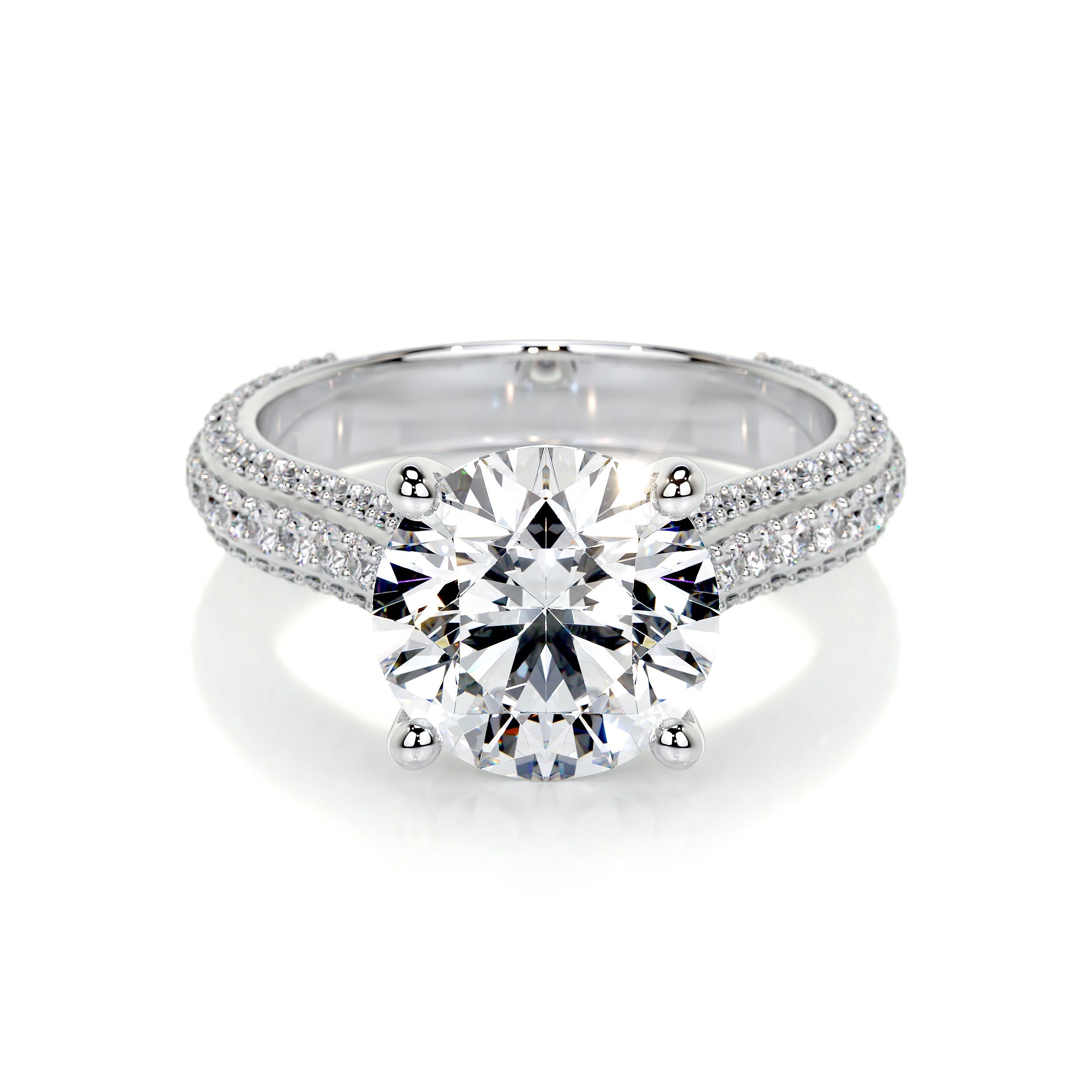Janet Lab Grown Diamond Ring (3.5 Carat) -18K White Gold