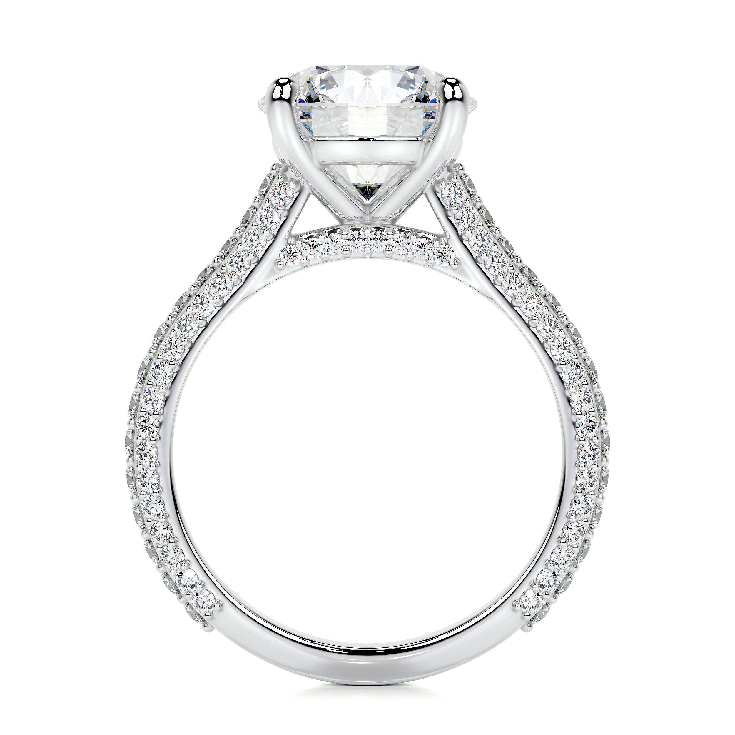 Janet Lab Grown Diamond Ring (3.5 Carat) -18K White Gold