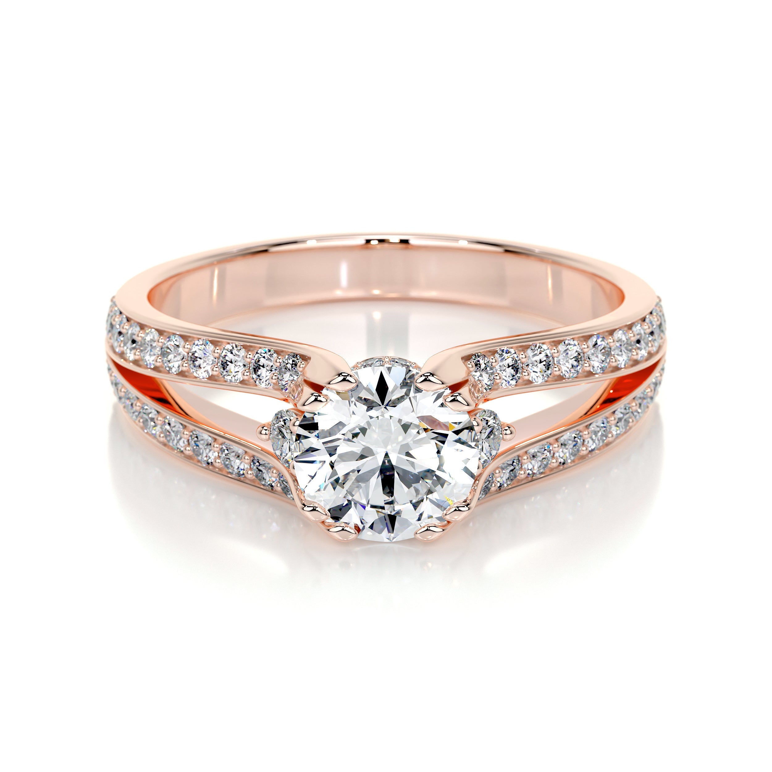 Alex Lab Grown Diamond Ring   (1.5 Carat) -14K Rose Gold