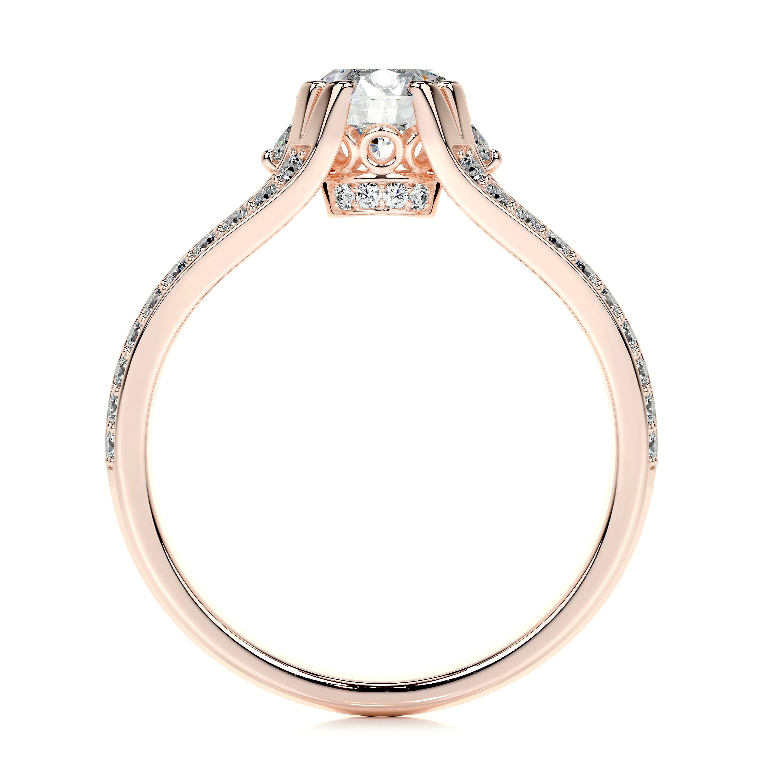 Alex Lab Grown Diamond Ring   (1.5 Carat) -14K Rose Gold