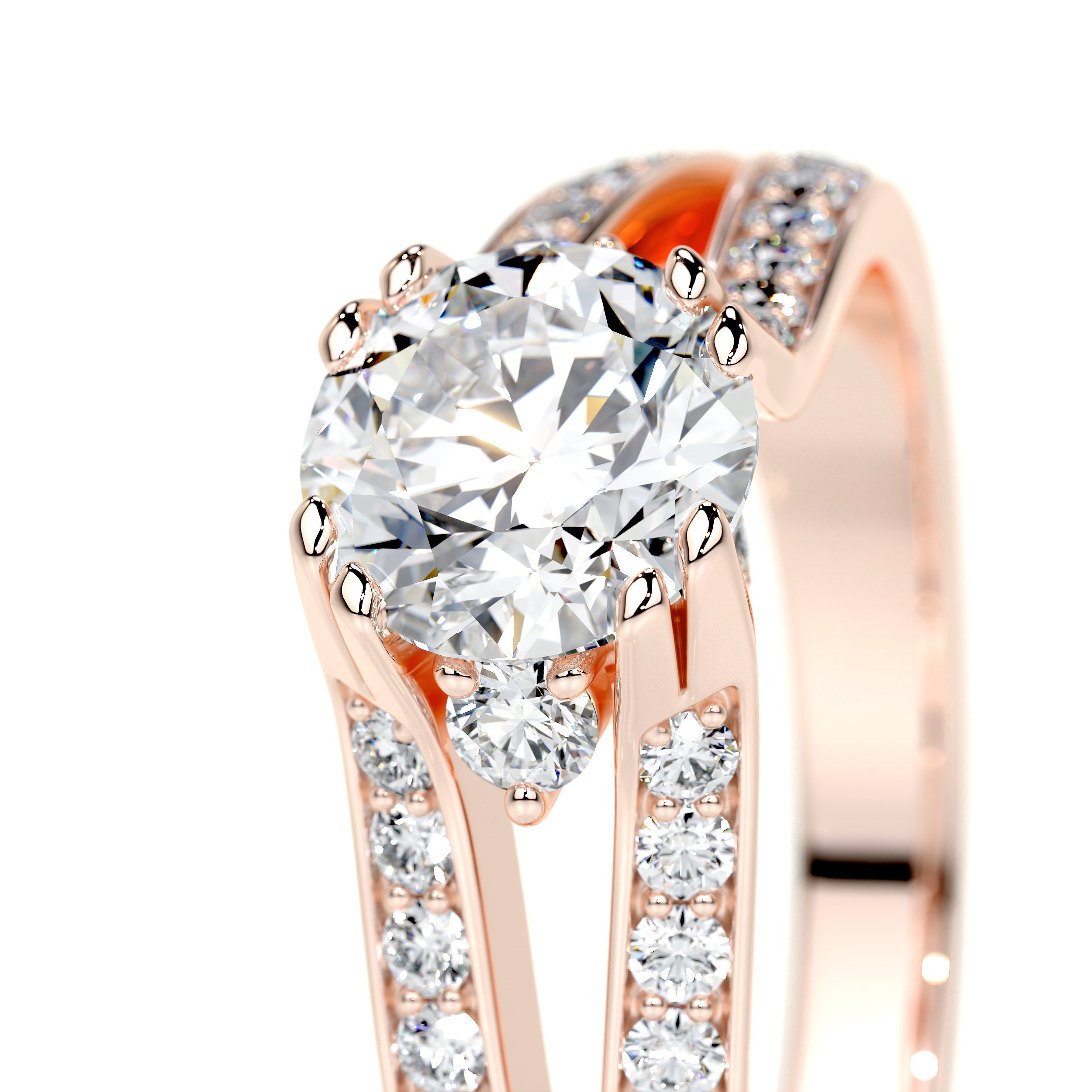 Alex Lab Grown Diamond Ring (1.5 Carat) -14K Rose Gold