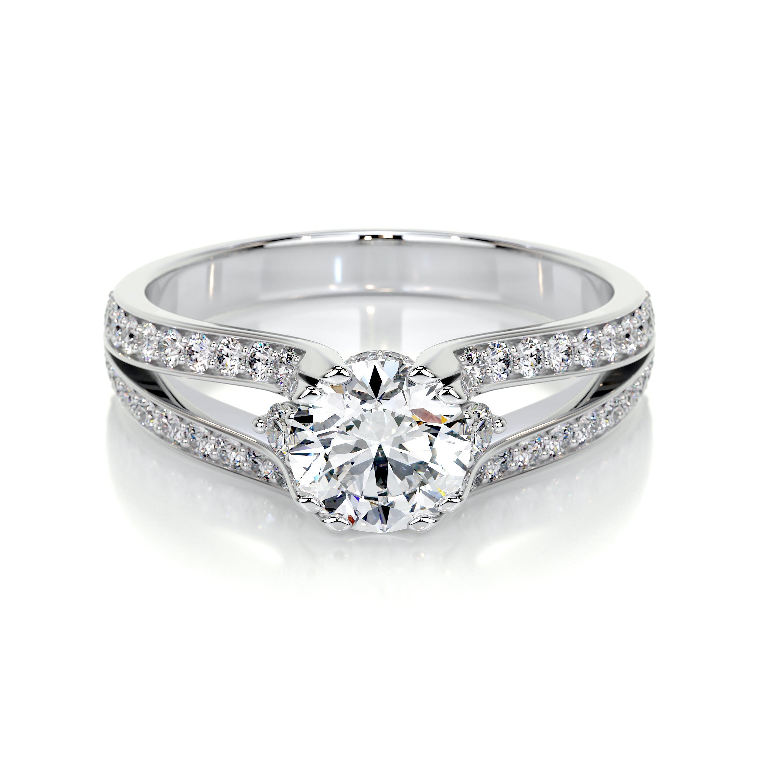 Alex Lab Grown Diamond Ring (1.5 Carat) -14K White Gold