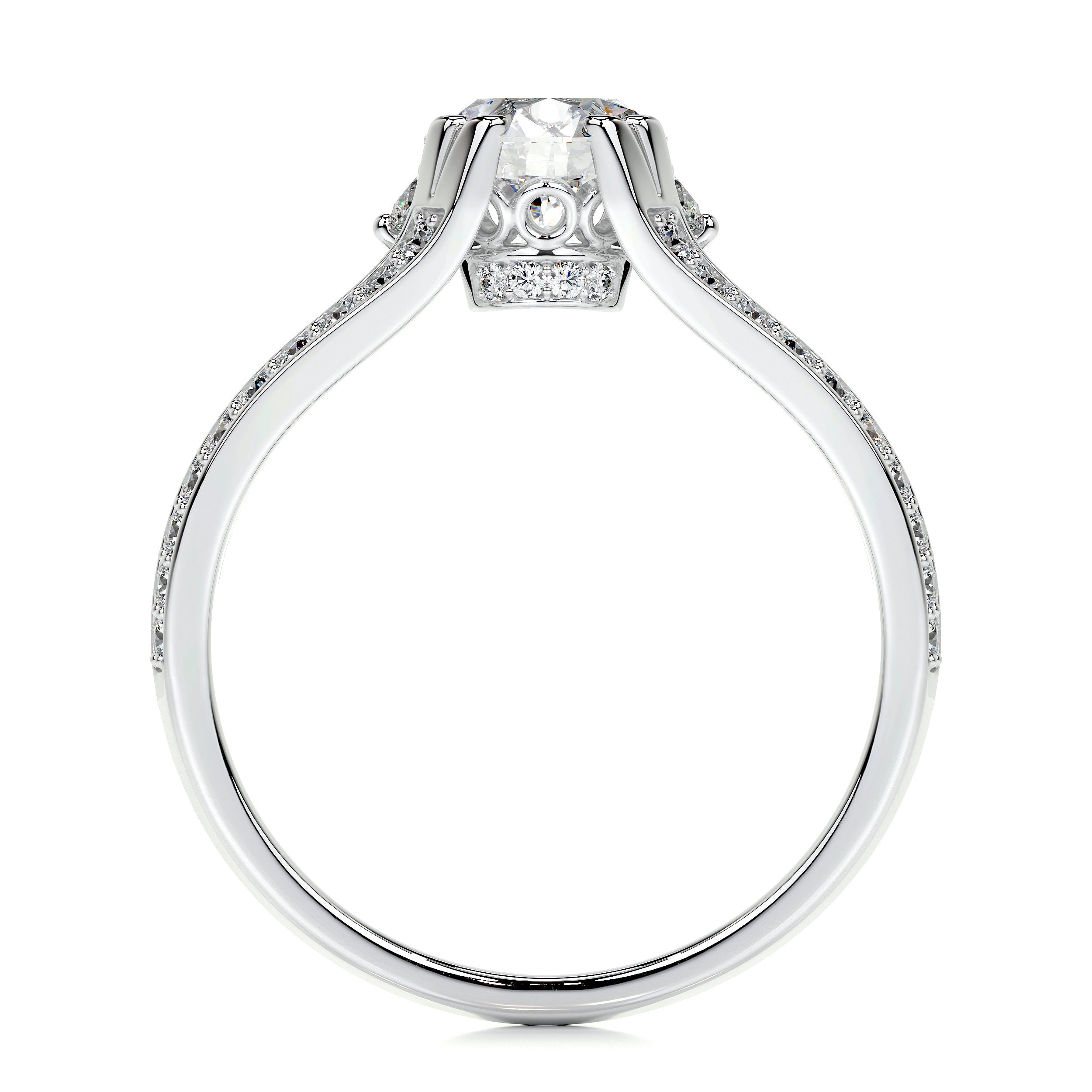 Alex Lab Grown Diamond Ring (1.5 Carat) -14K White Gold