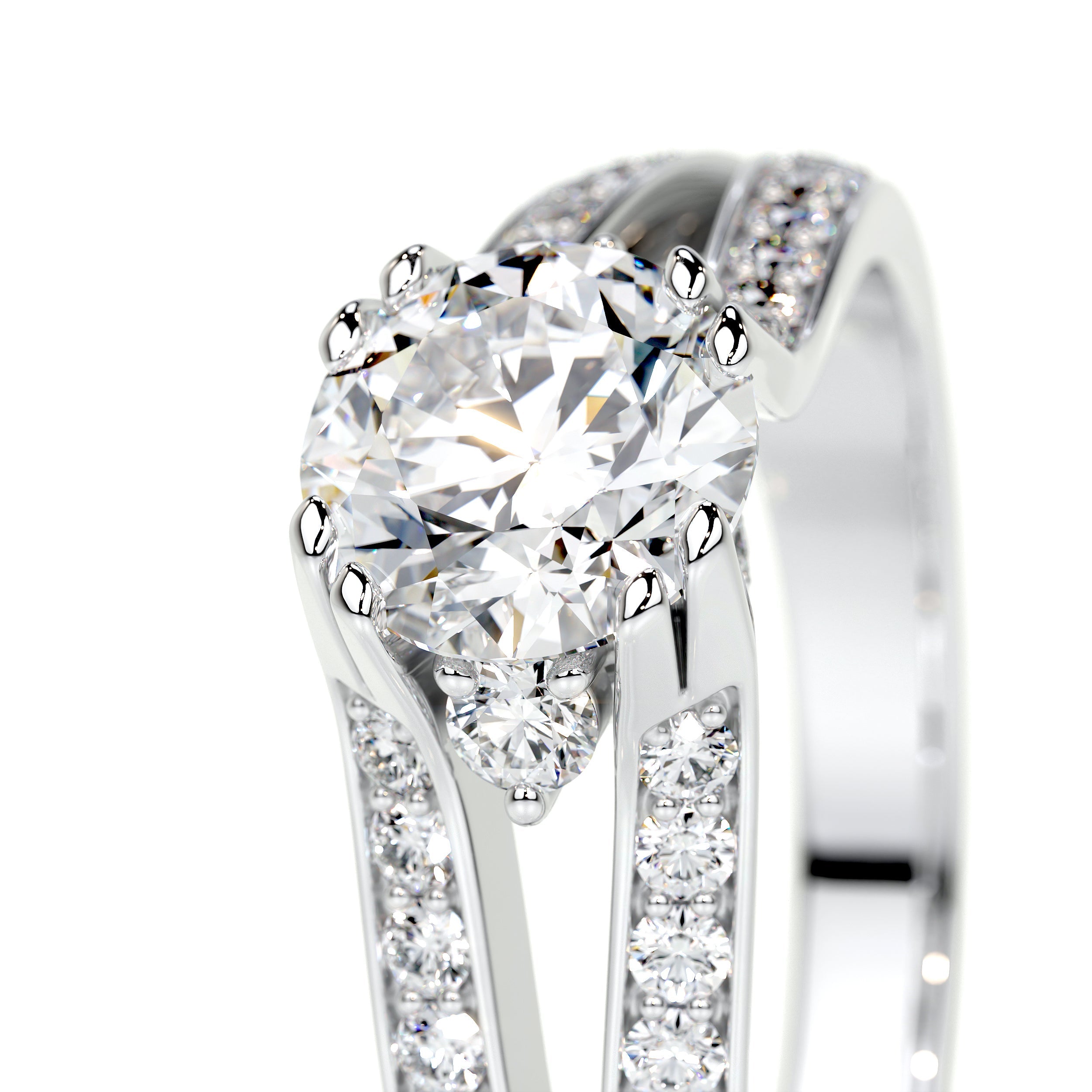 Alex Lab Grown Diamond Ring (1.5 Carat) -14K White Gold