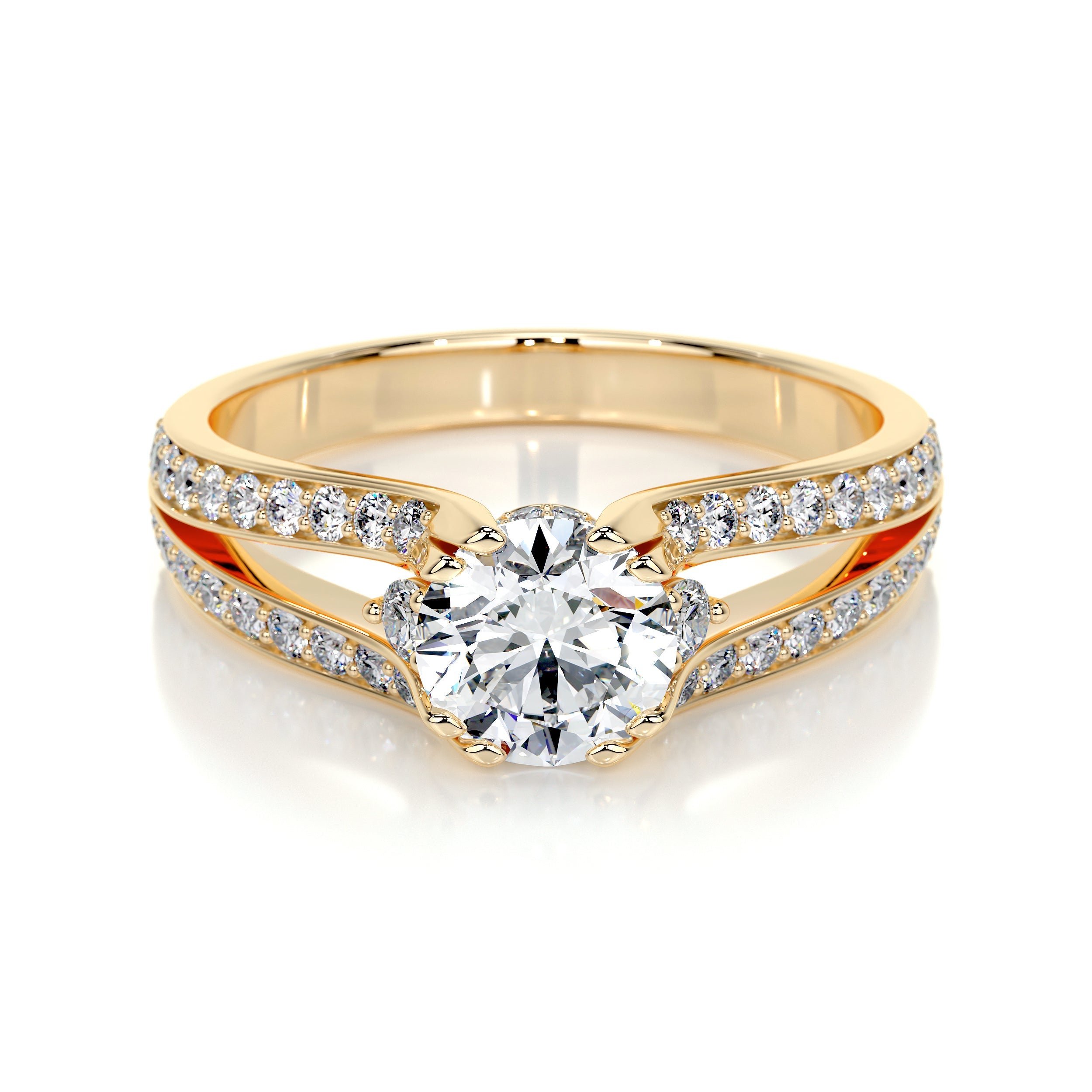 Alex Lab Grown Diamond Ring (1.5 Carat) -18K Yellow Gold