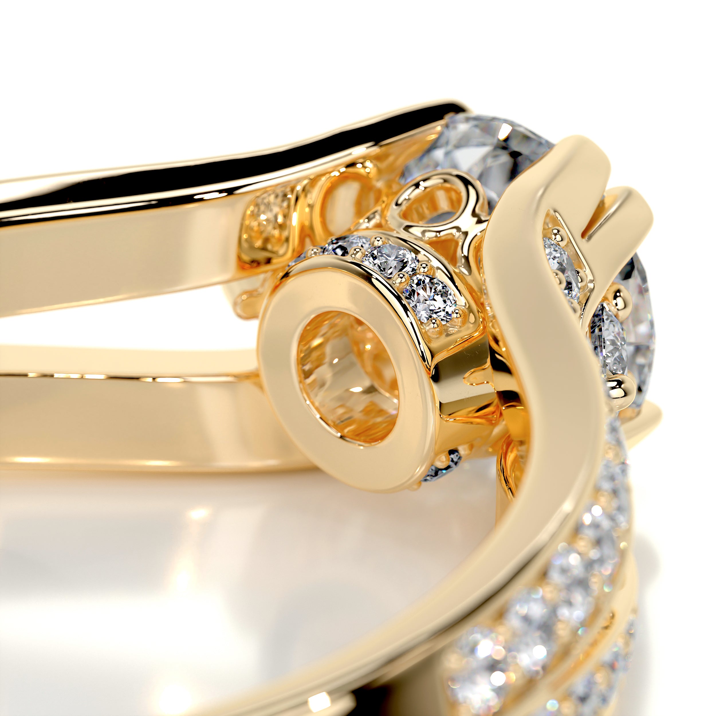 Alex Diamond Engagement Ring (1.5 Carat) -18K Yellow Gold