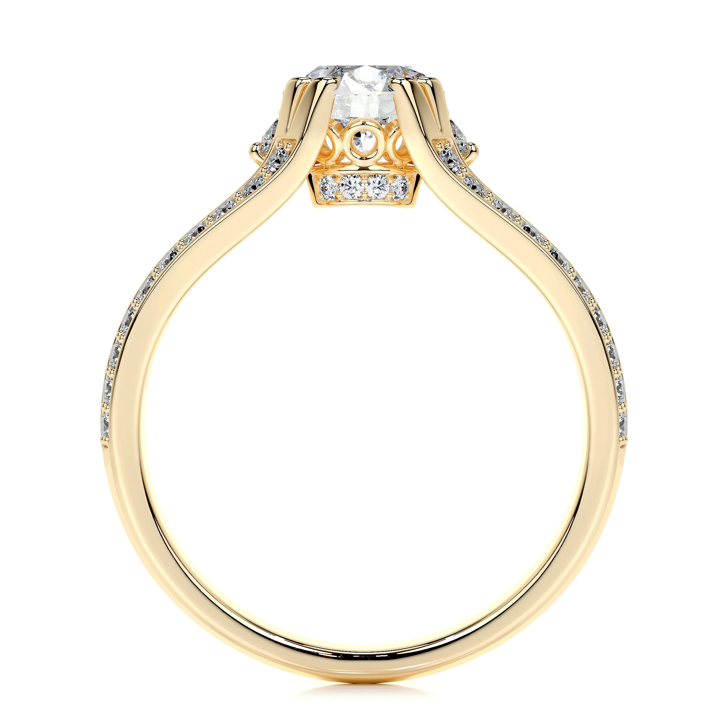 Alex Lab Grown Diamond Ring (1.5 Carat) -18K Yellow Gold