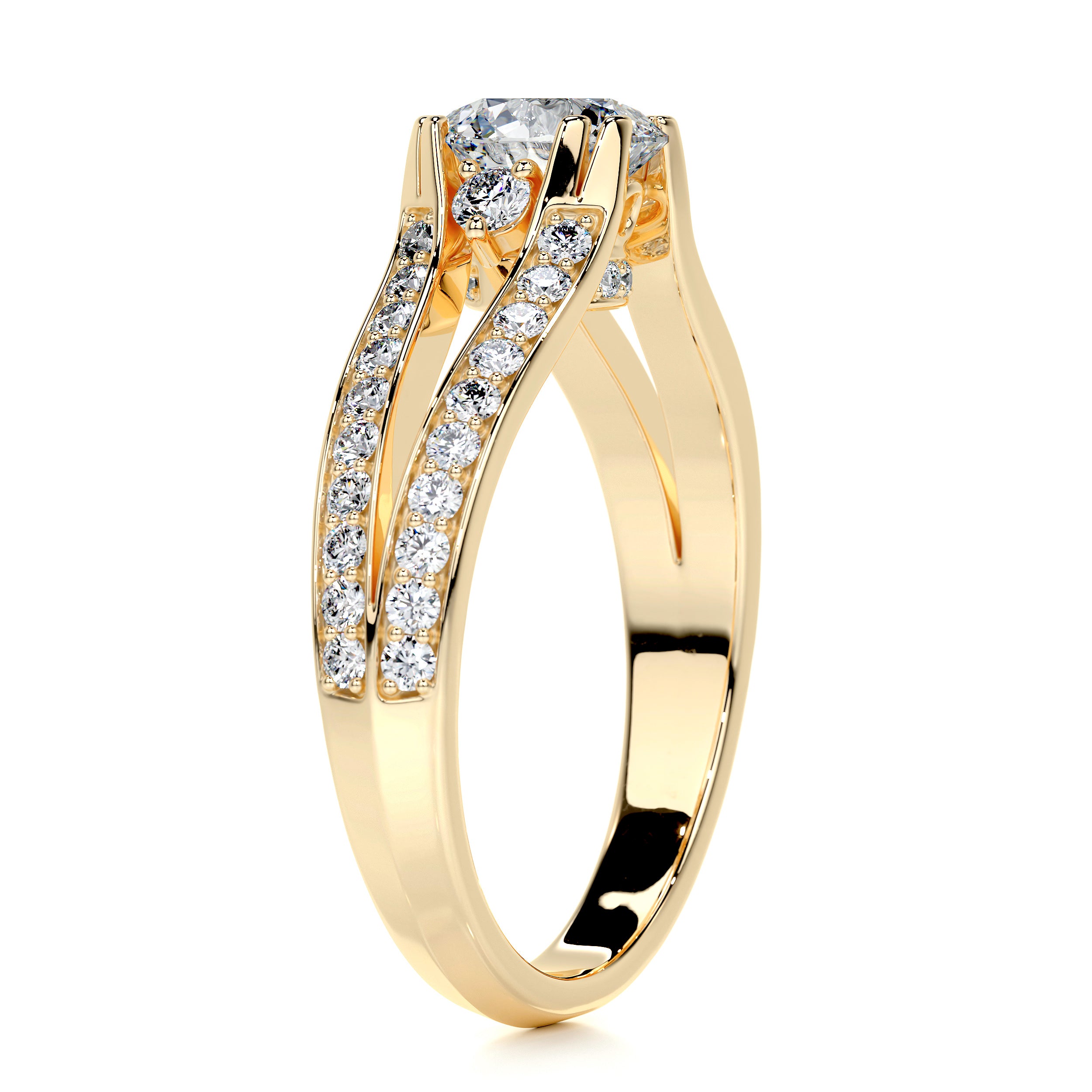 Alex Diamond Engagement Ring (1.5 Carat) -18K Yellow Gold