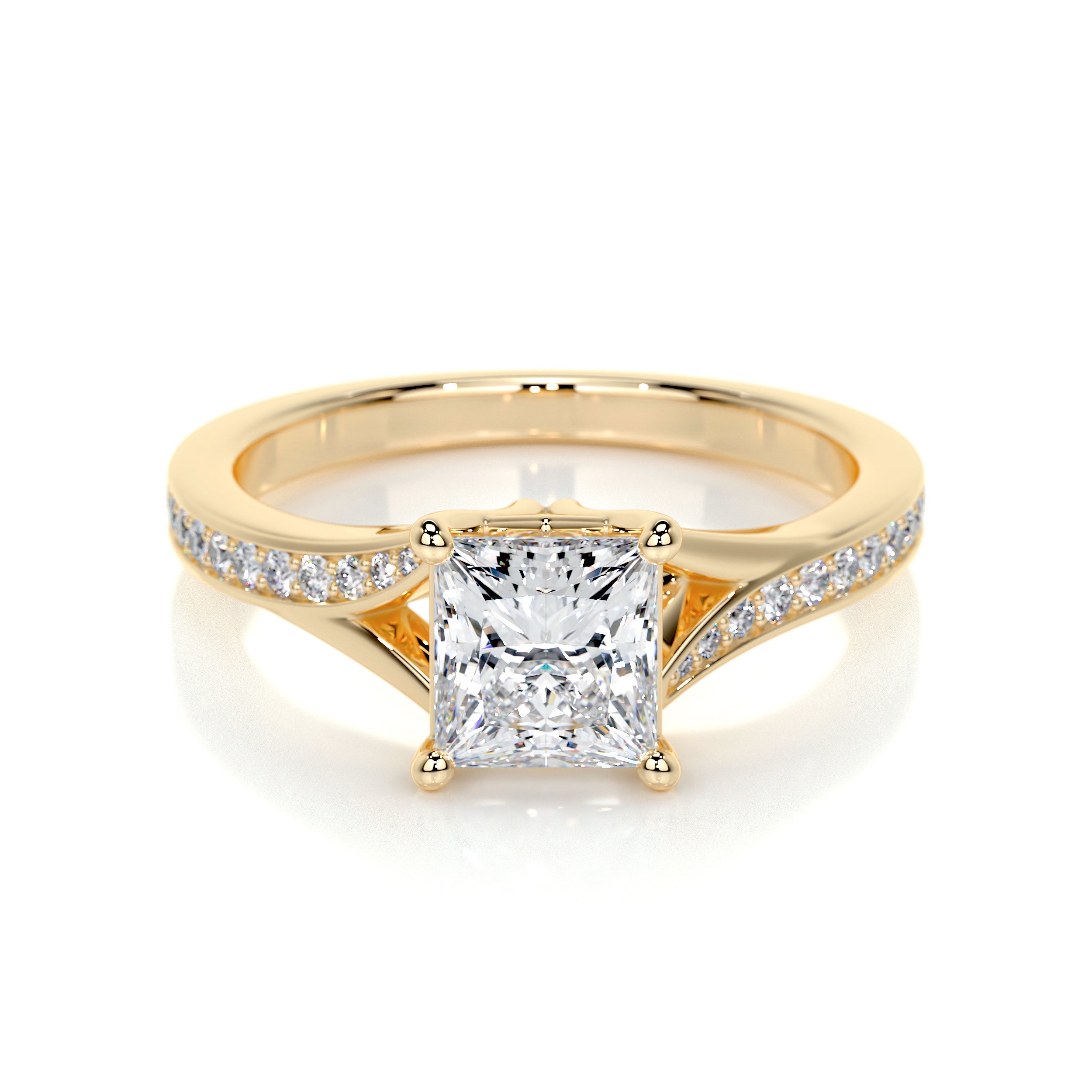 Alexandria Lab Grown Diamond Ring -18K Yellow Gold