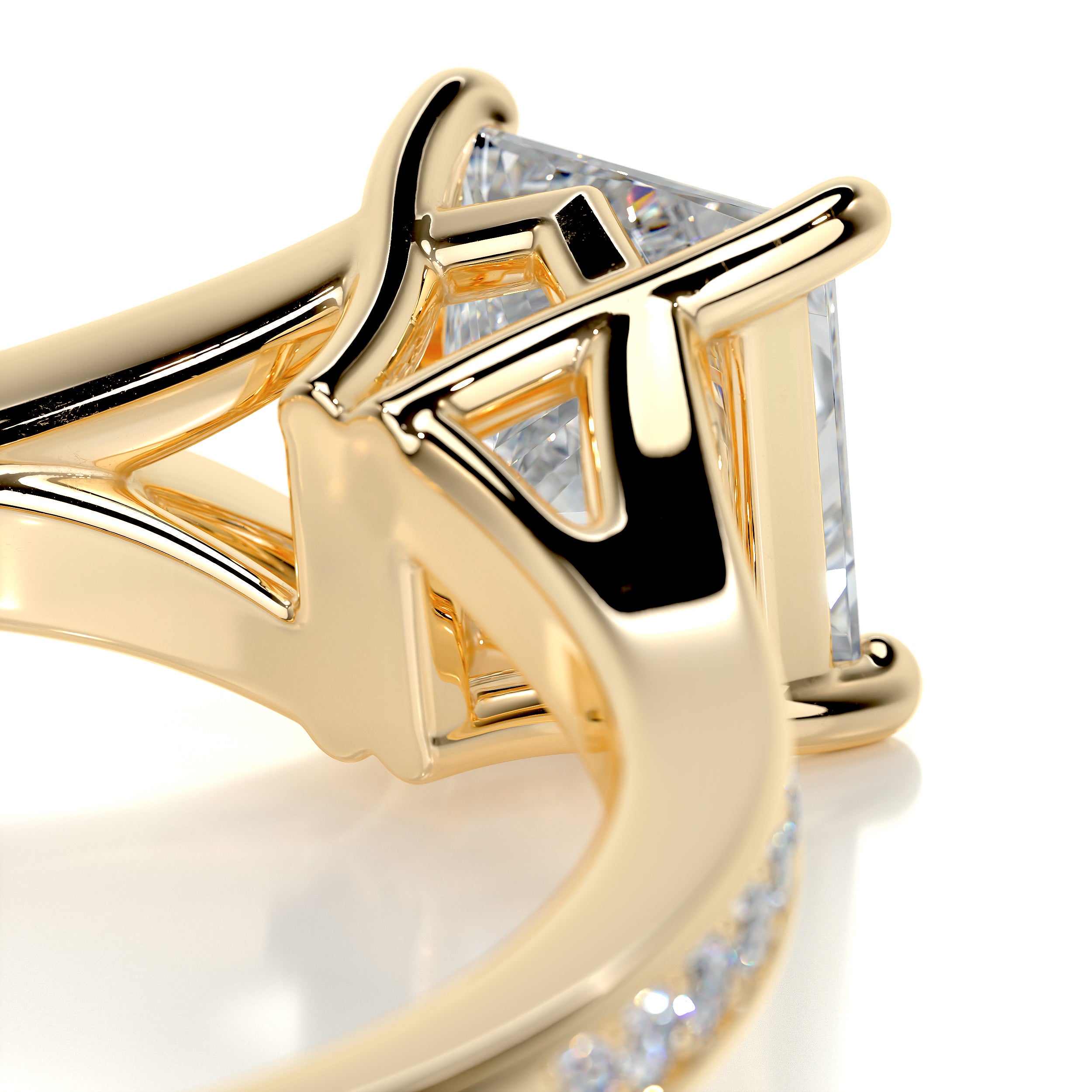 Alexandria Diamond Engagement Ring -18K Yellow Gold