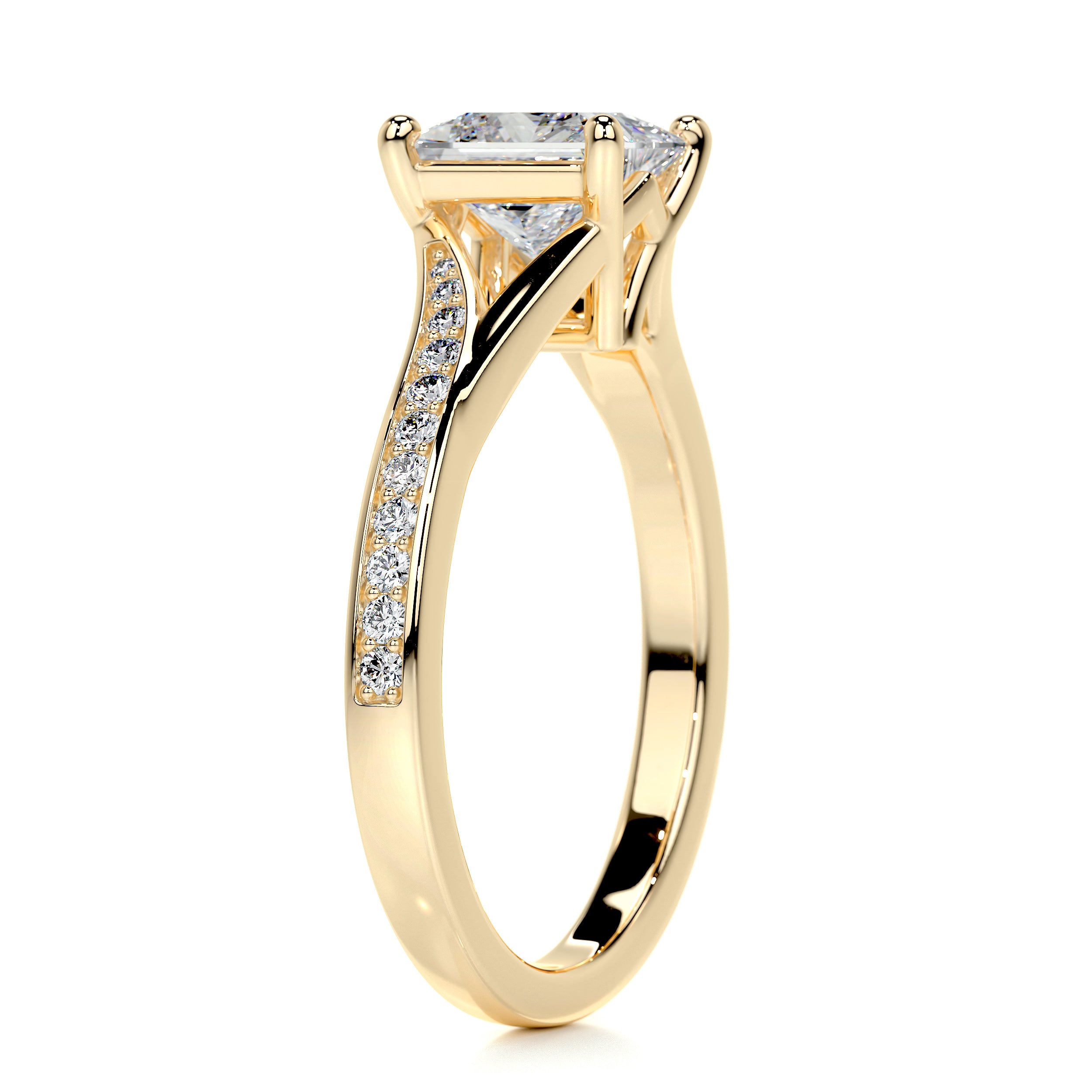 Alexandria Diamond Engagement Ring -18K Yellow Gold