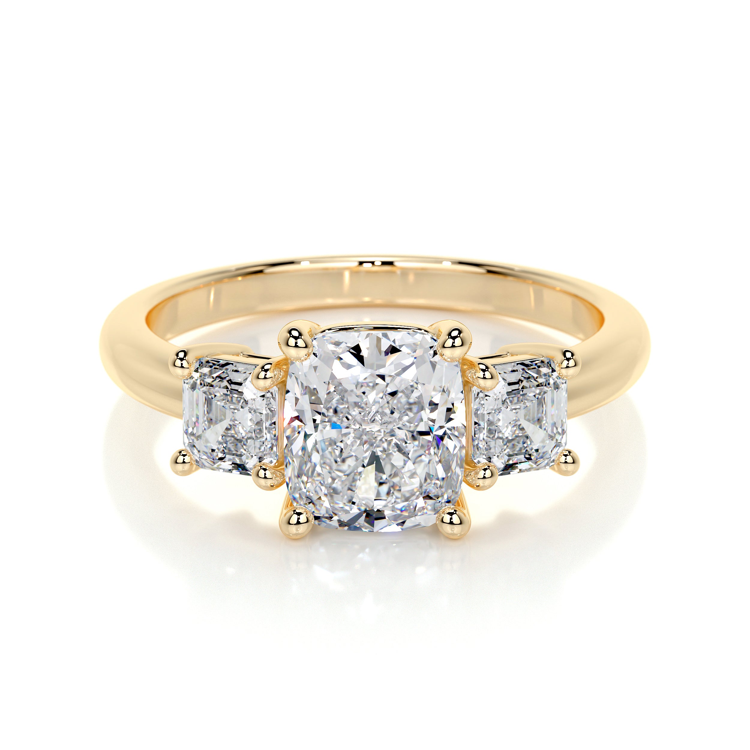 Amanda Lab Grown Diamond Ring (3 Carat) -18K Yellow Gold