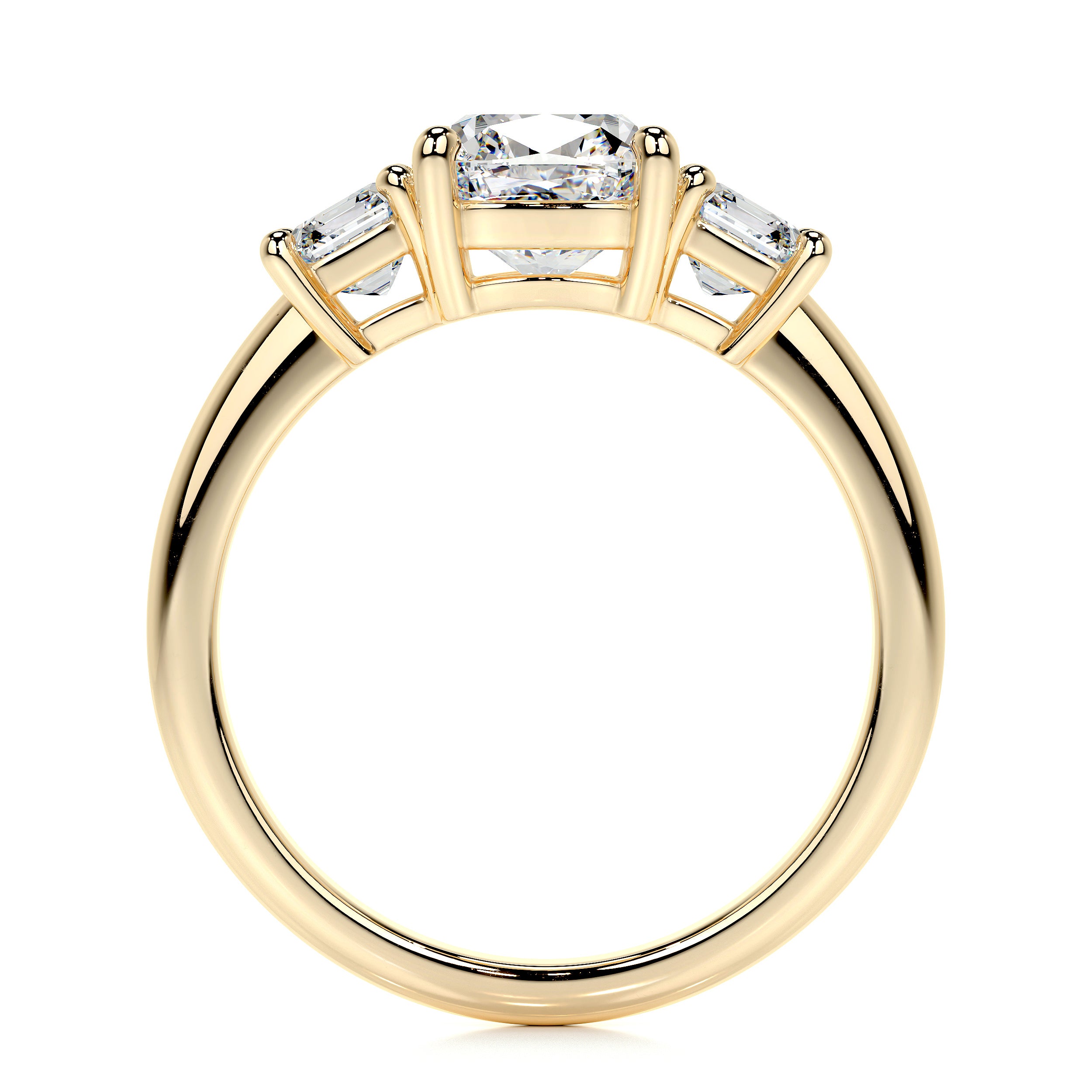 Amanda Lab Grown Diamond Ring (3 Carat) -18K Yellow Gold