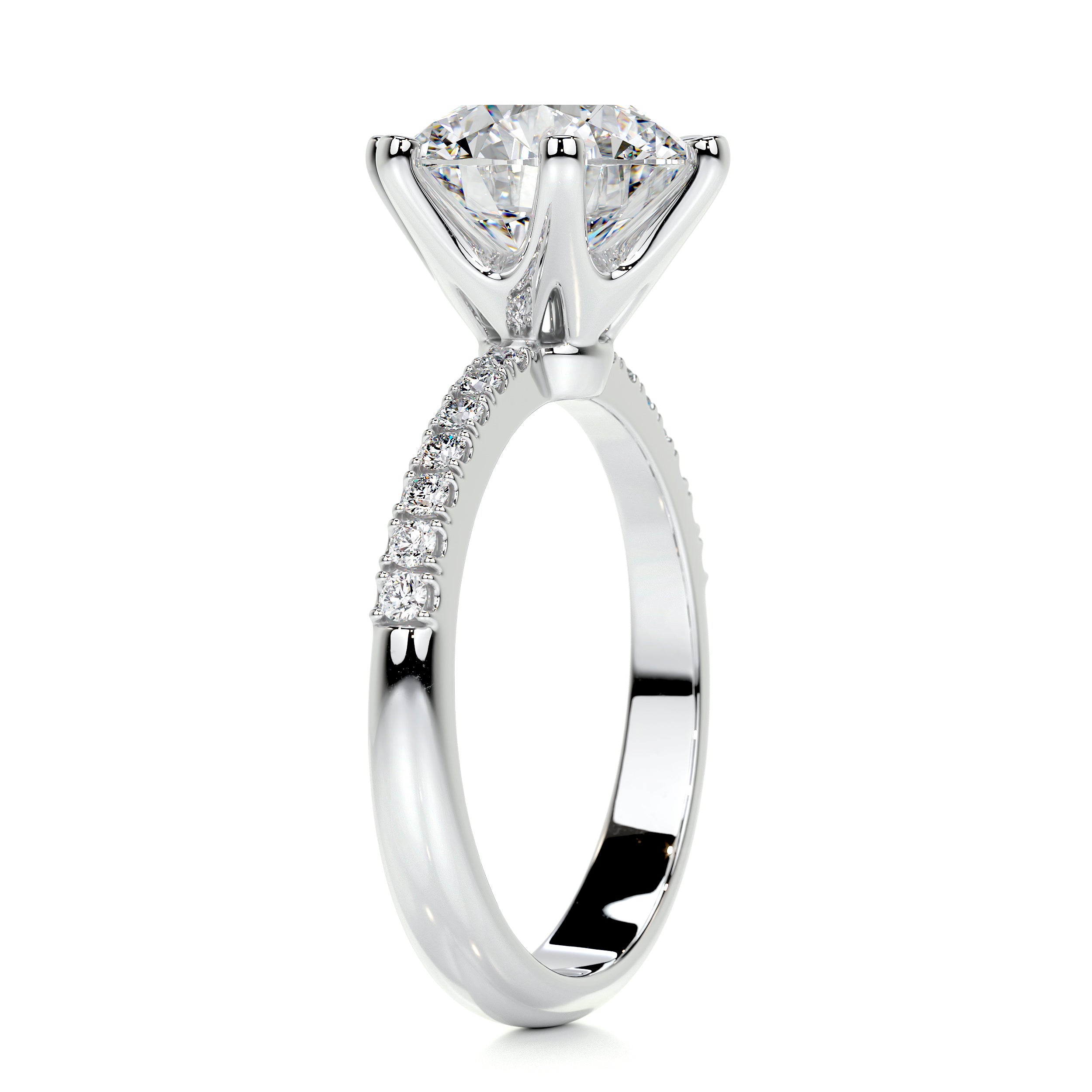 Samantha Diamond Engagement Ring -18K White Gold