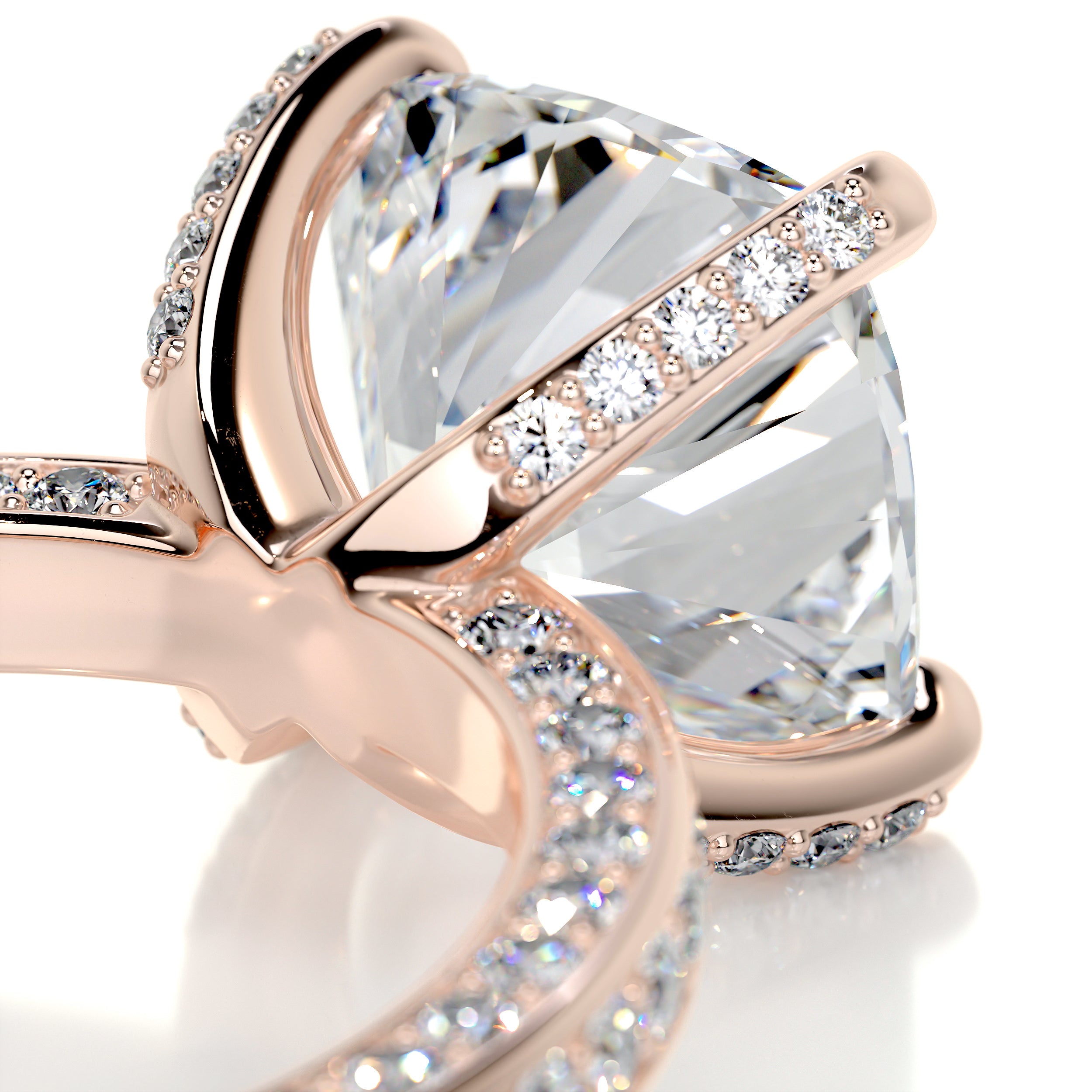 Lyric Diamond Engagement Ring -14K Rose Gold