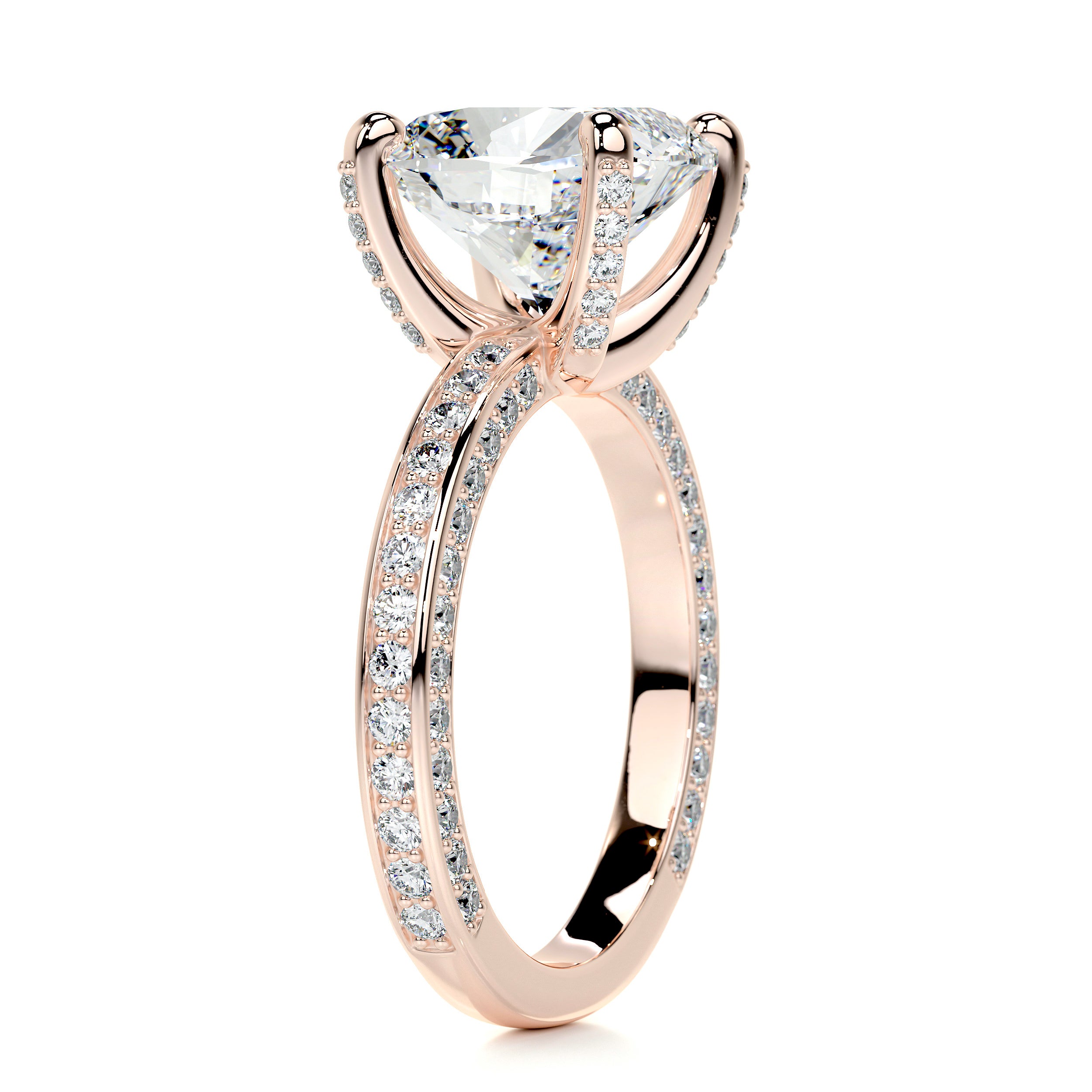 Lyric Diamond Engagement Ring -14K Rose Gold