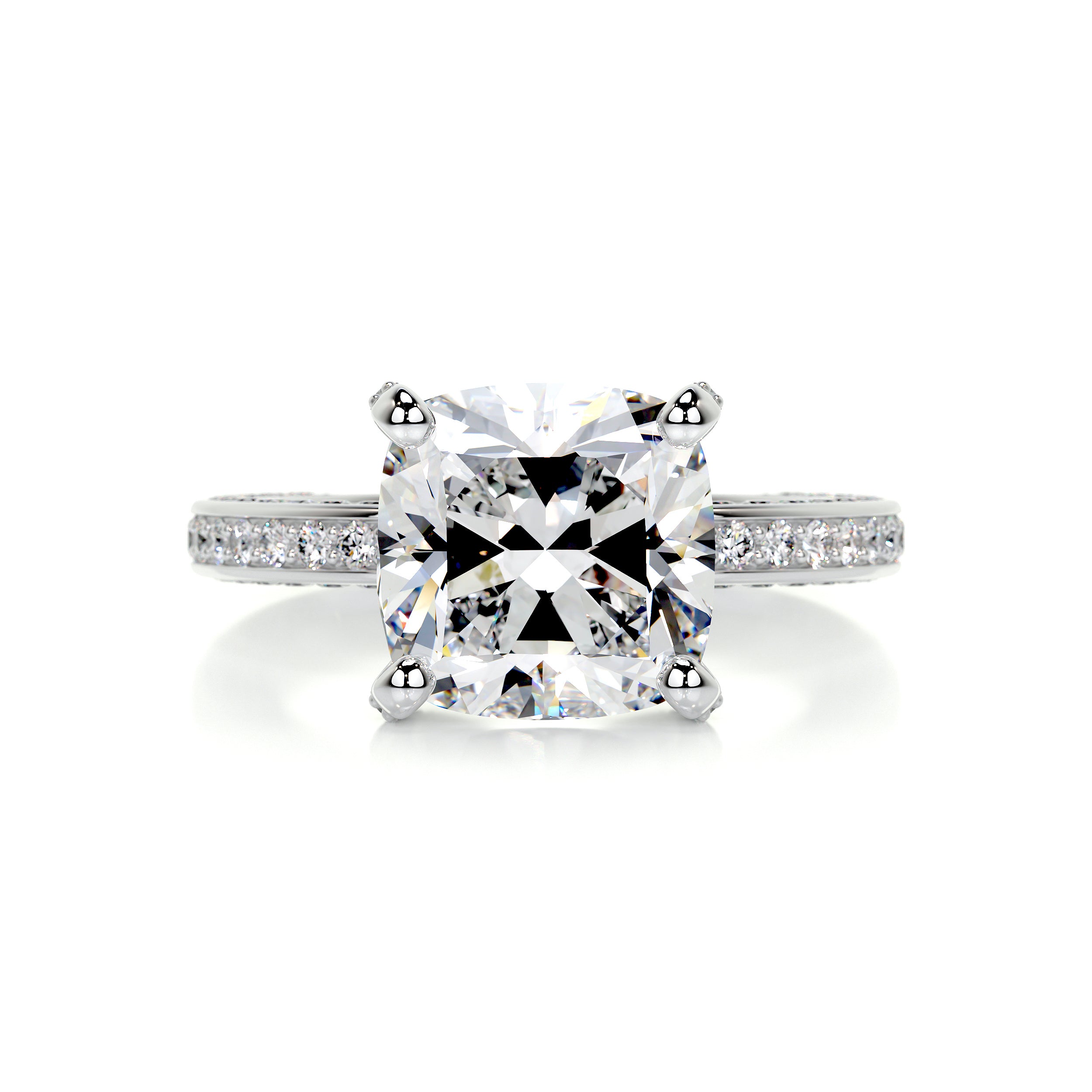 Lyric Diamond Engagement Ring -14K White Gold