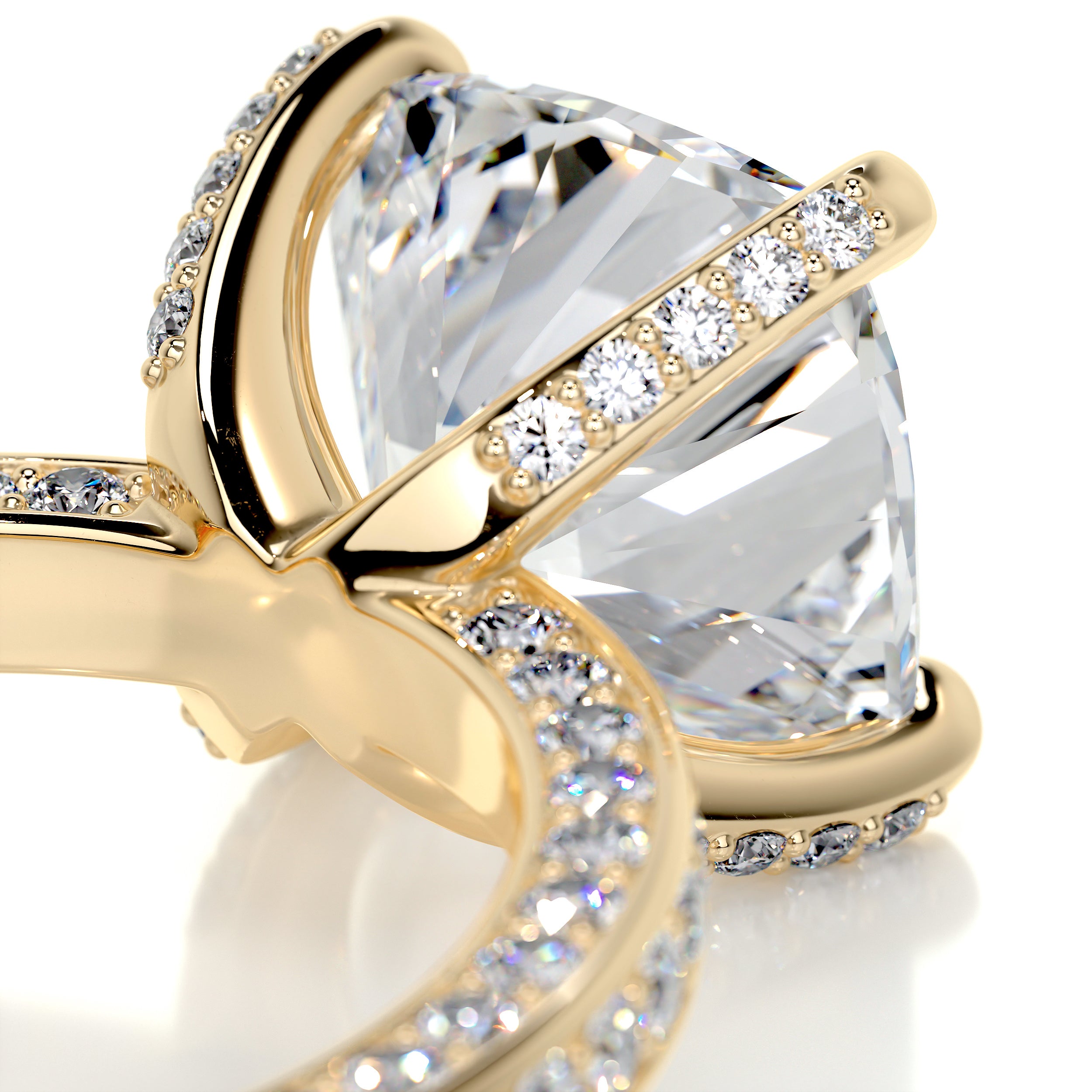 Lyric Diamond Engagement Ring -18K Yellow Gold