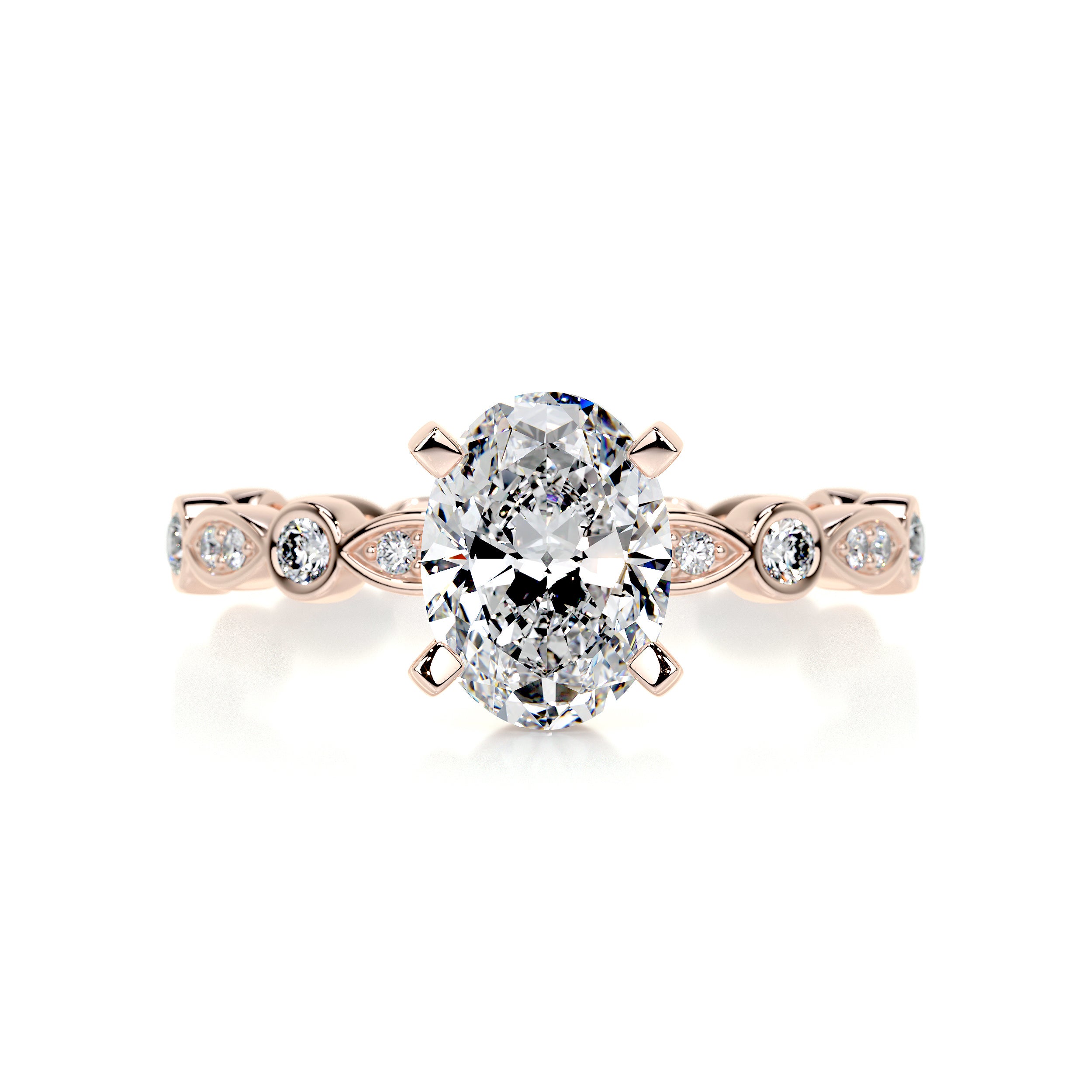 Amelia Diamond Engagement Ring -14K Rose Gold
