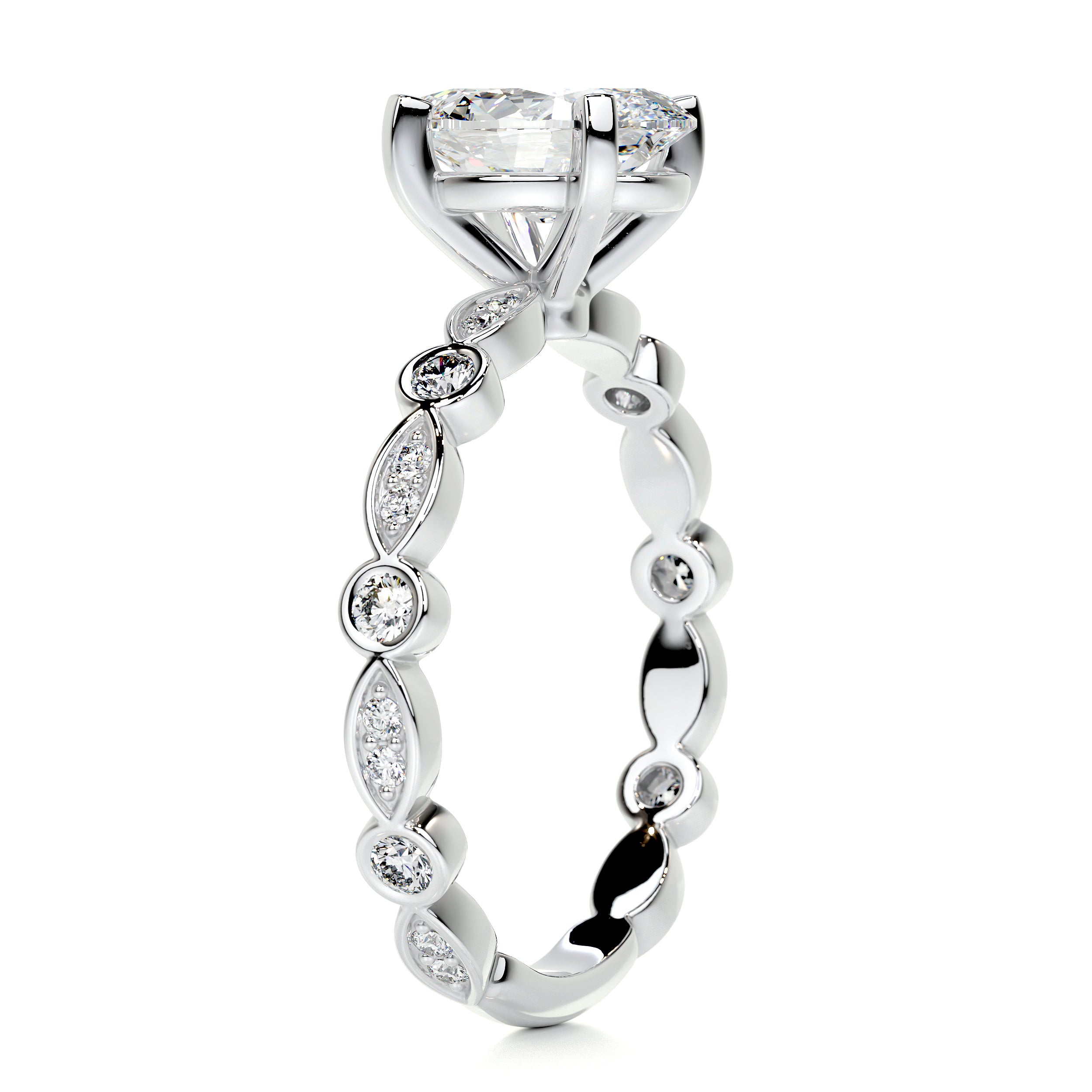 Amelia Diamond Engagement Ring -14K White Gold