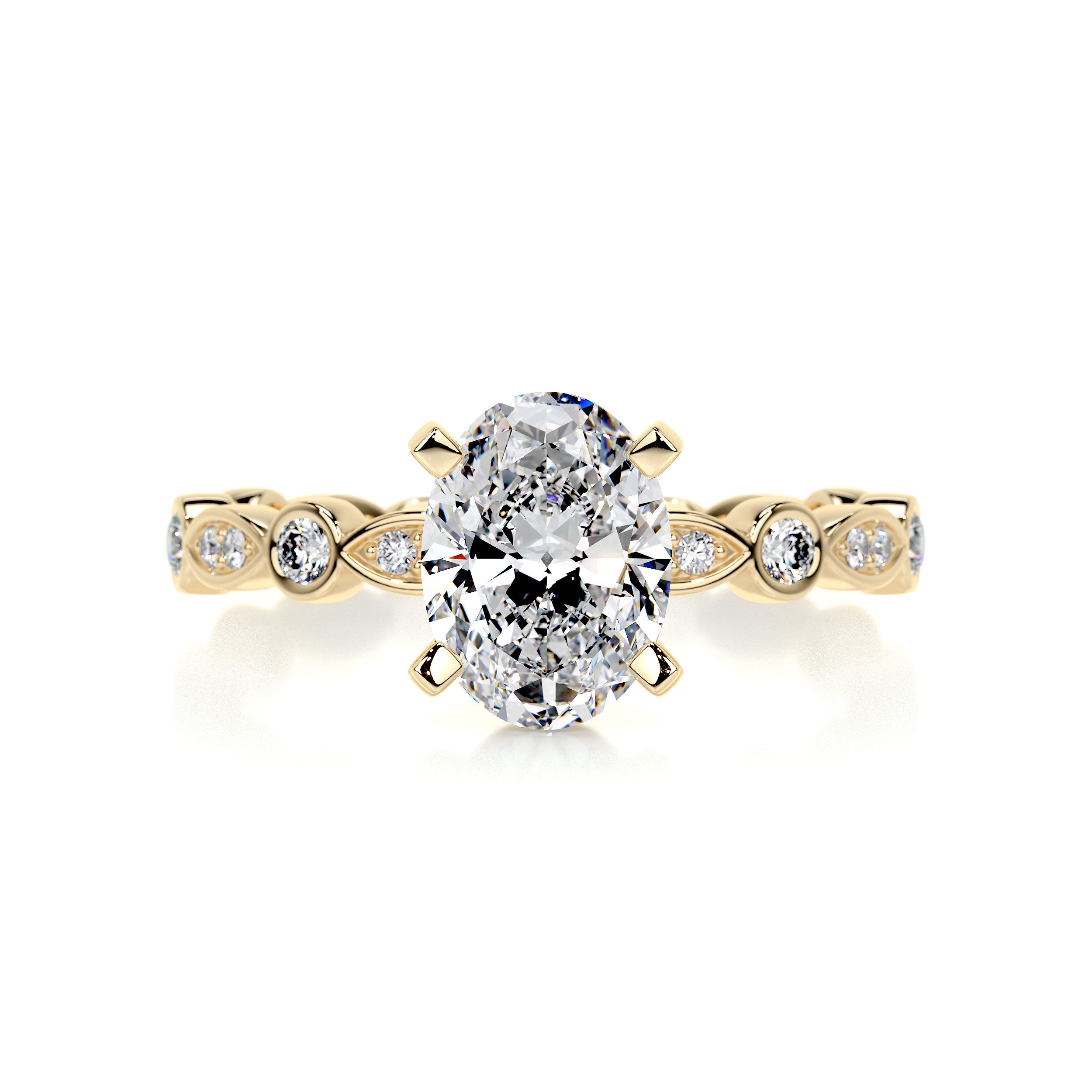 Amelia Diamond Engagement Ring -18K Yellow Gold