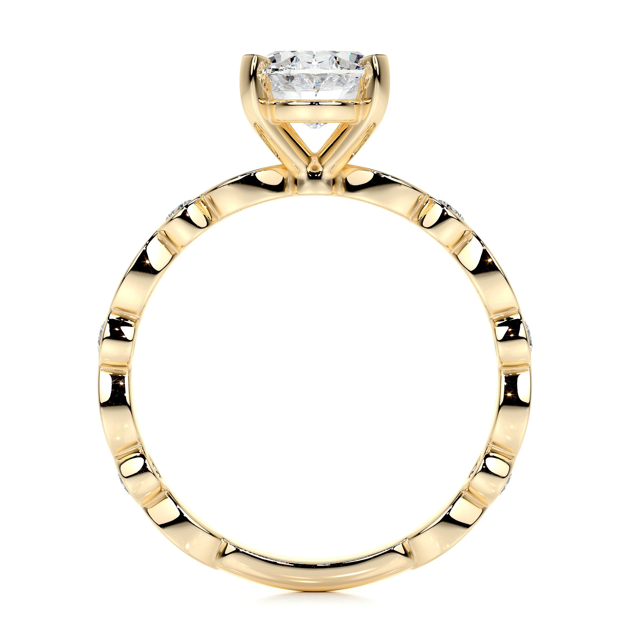 Amelia Lab Grown Diamond Ring   (2.5 Carat) -18K Yellow Gold