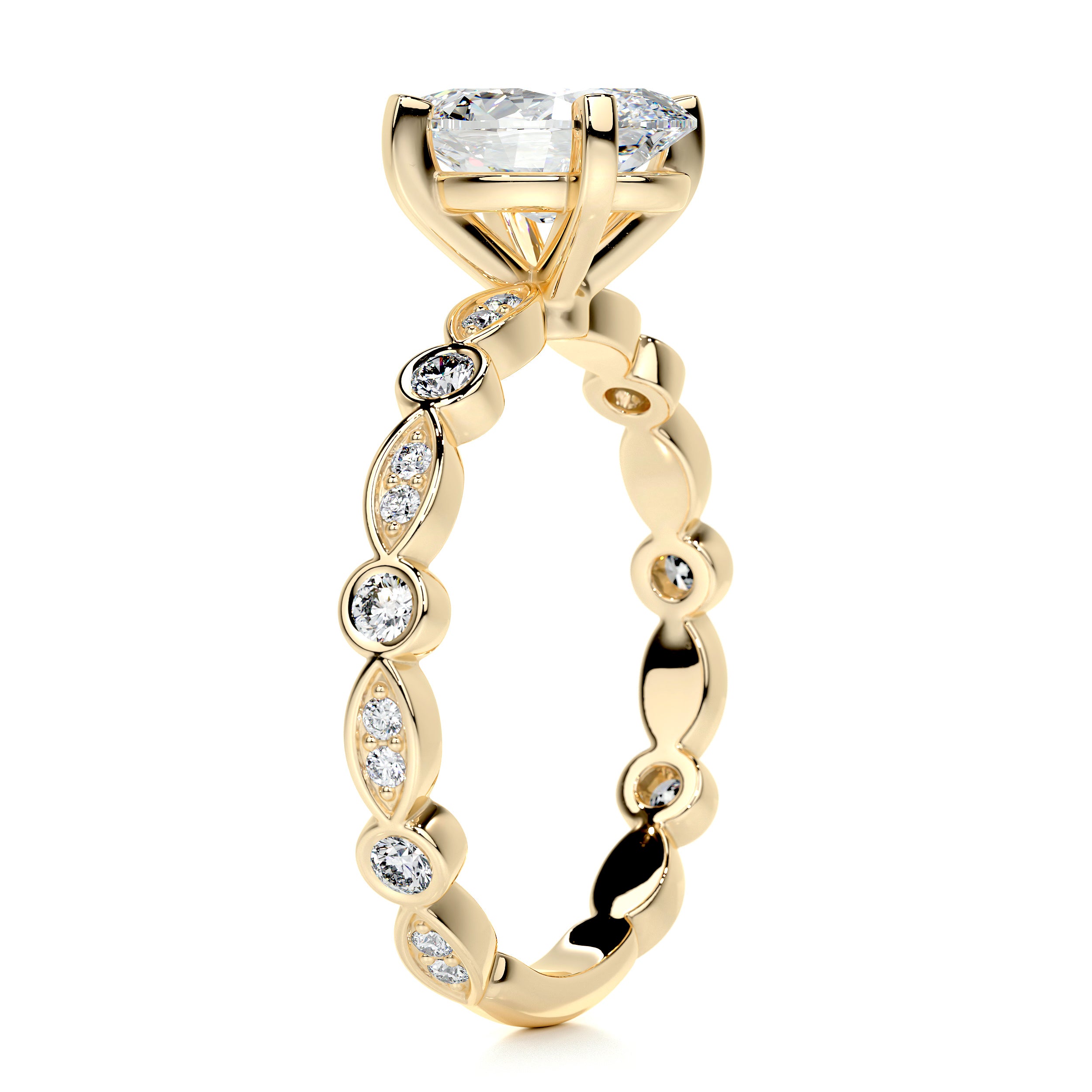 Amelia Diamond Engagement Ring -18K Yellow Gold