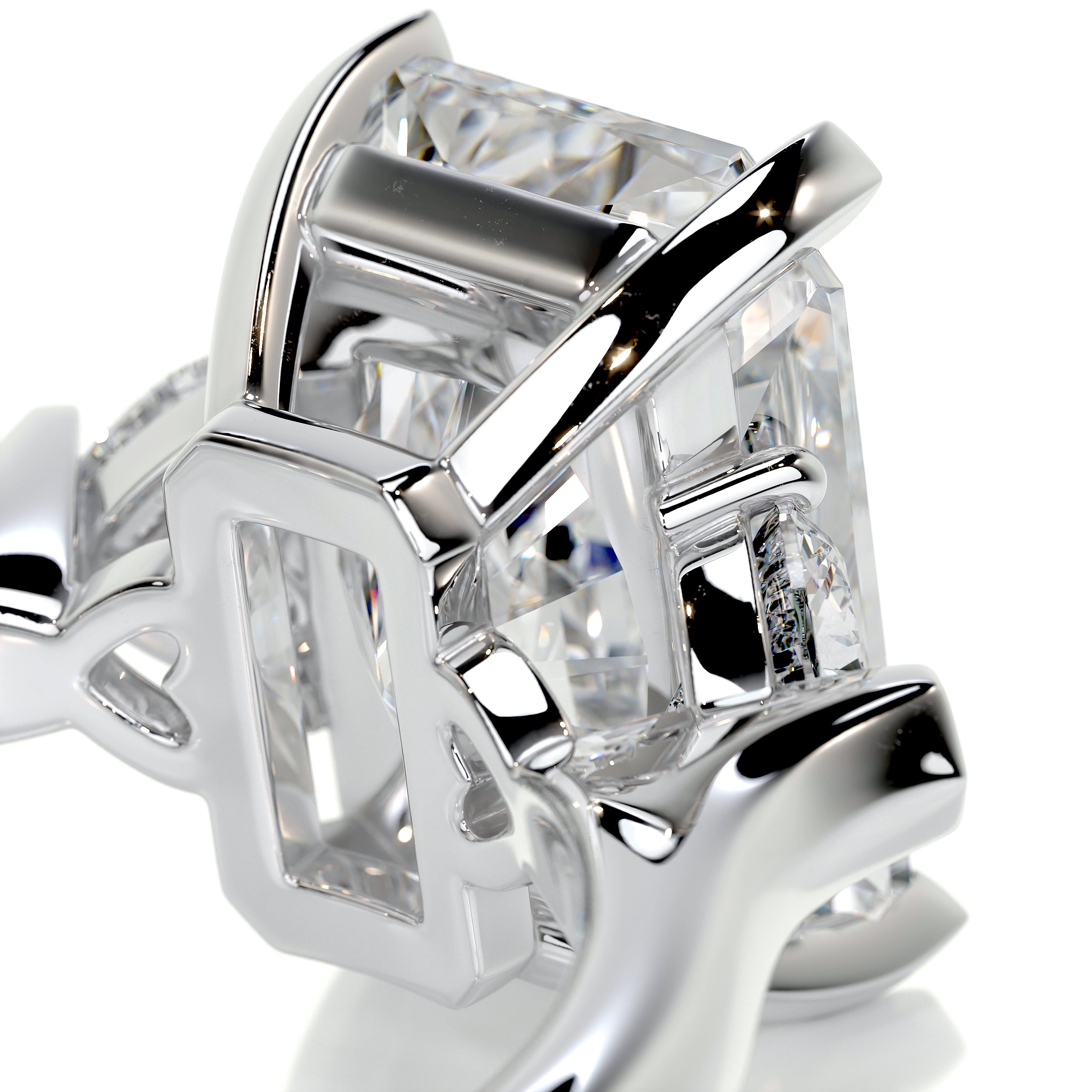 Kamala Diamond Engagement Ring -14K White Gold