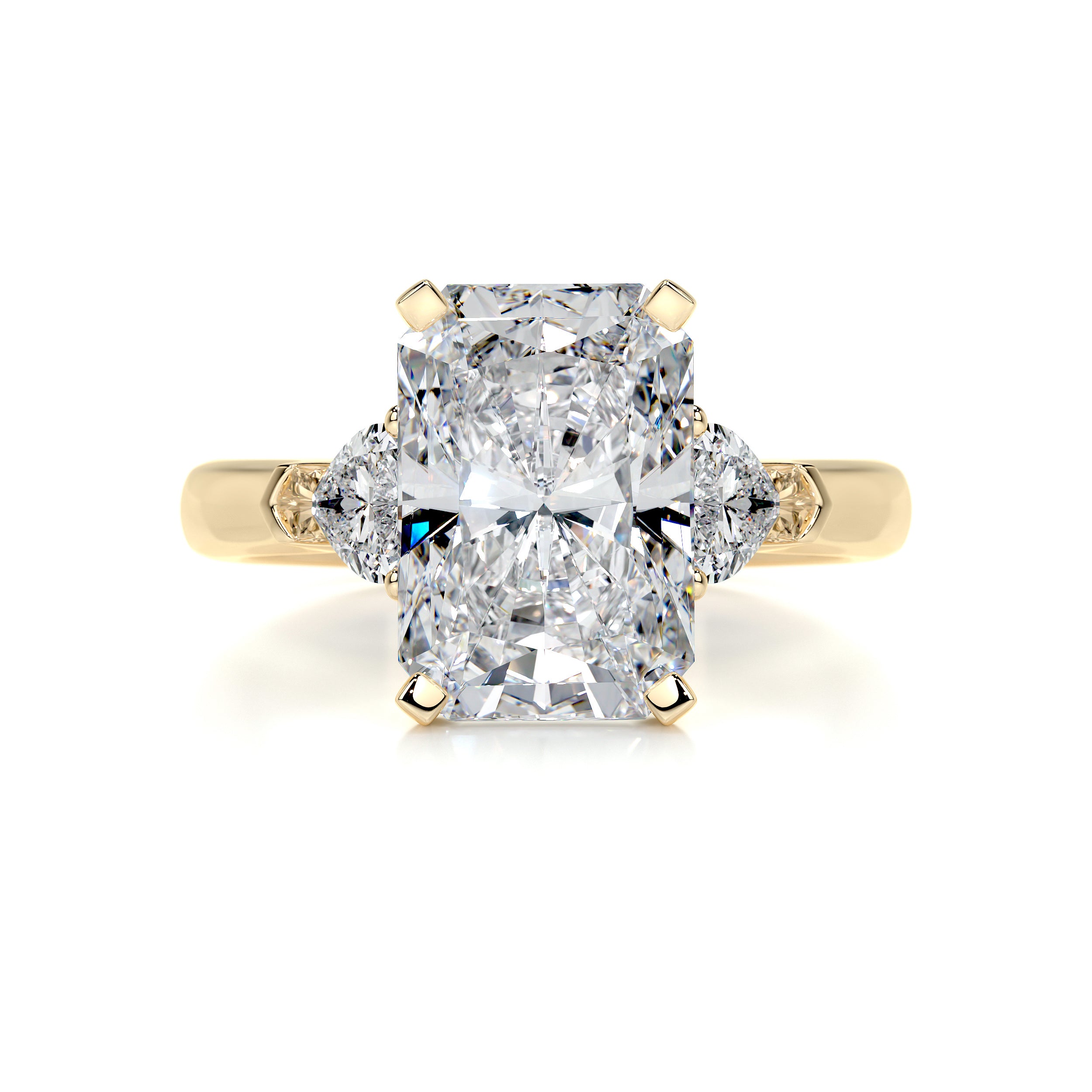 Kamala Diamond Engagement Ring -18K Yellow Gold